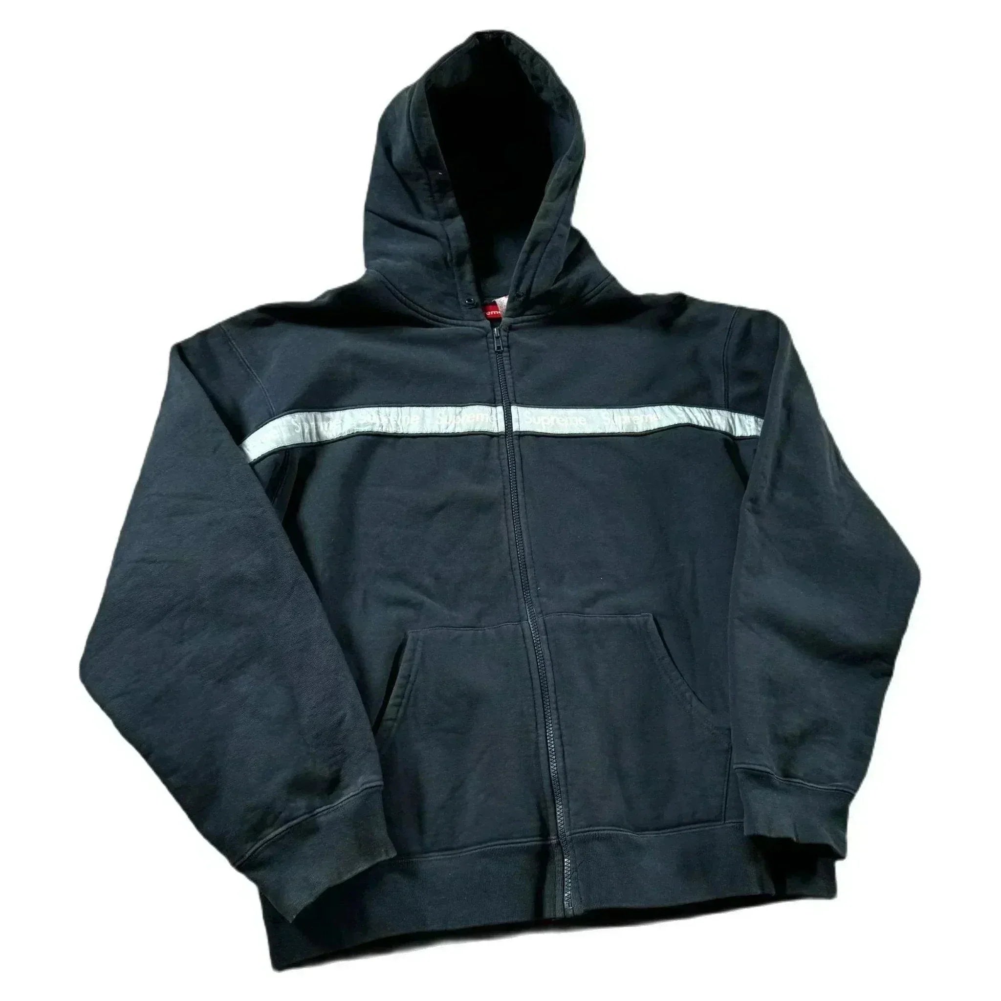 Black Supreme Zip Up Hoodie - XL | The Streetwear Studio