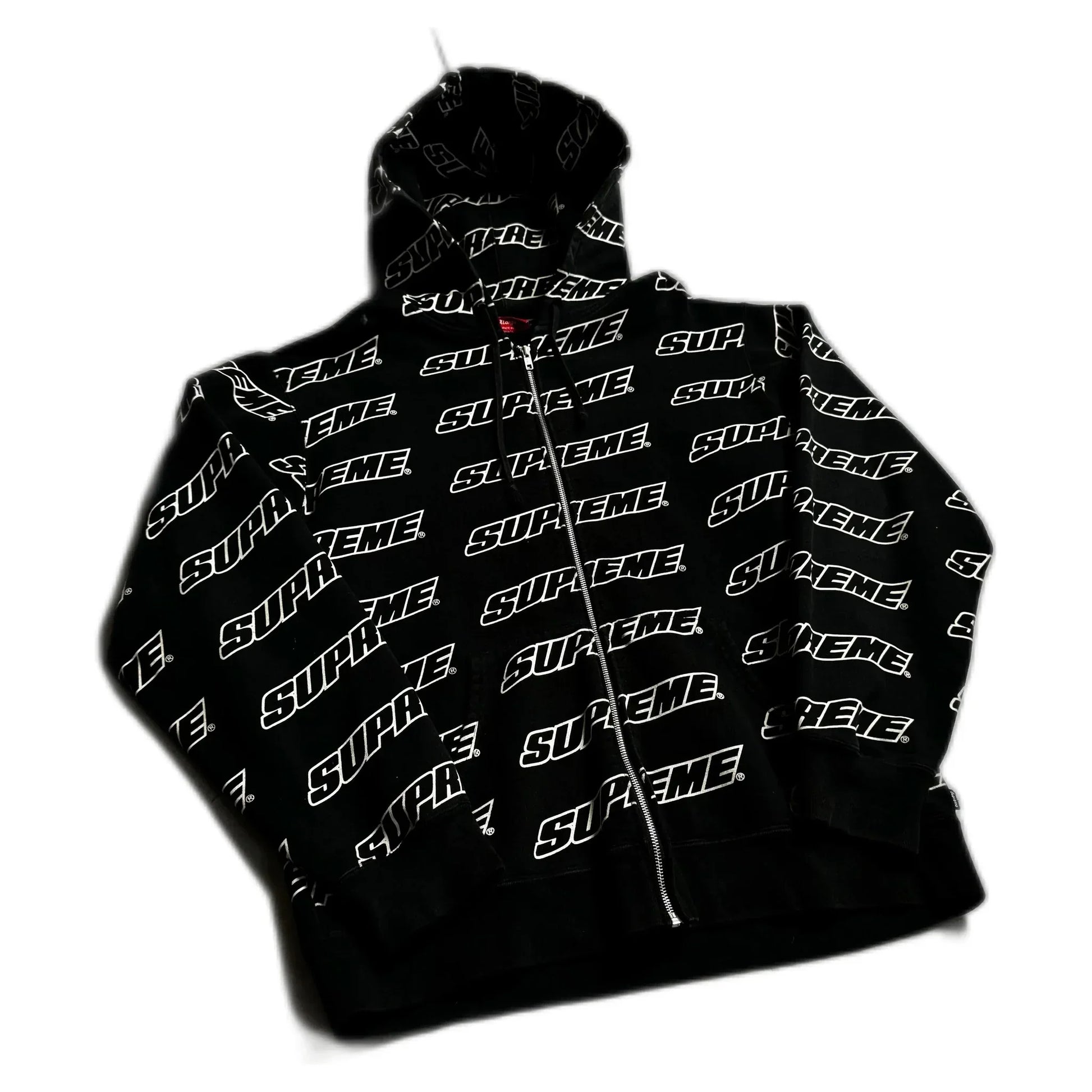 Black Supreme Zip Up Hoodie - XL | The Streetwear Studio