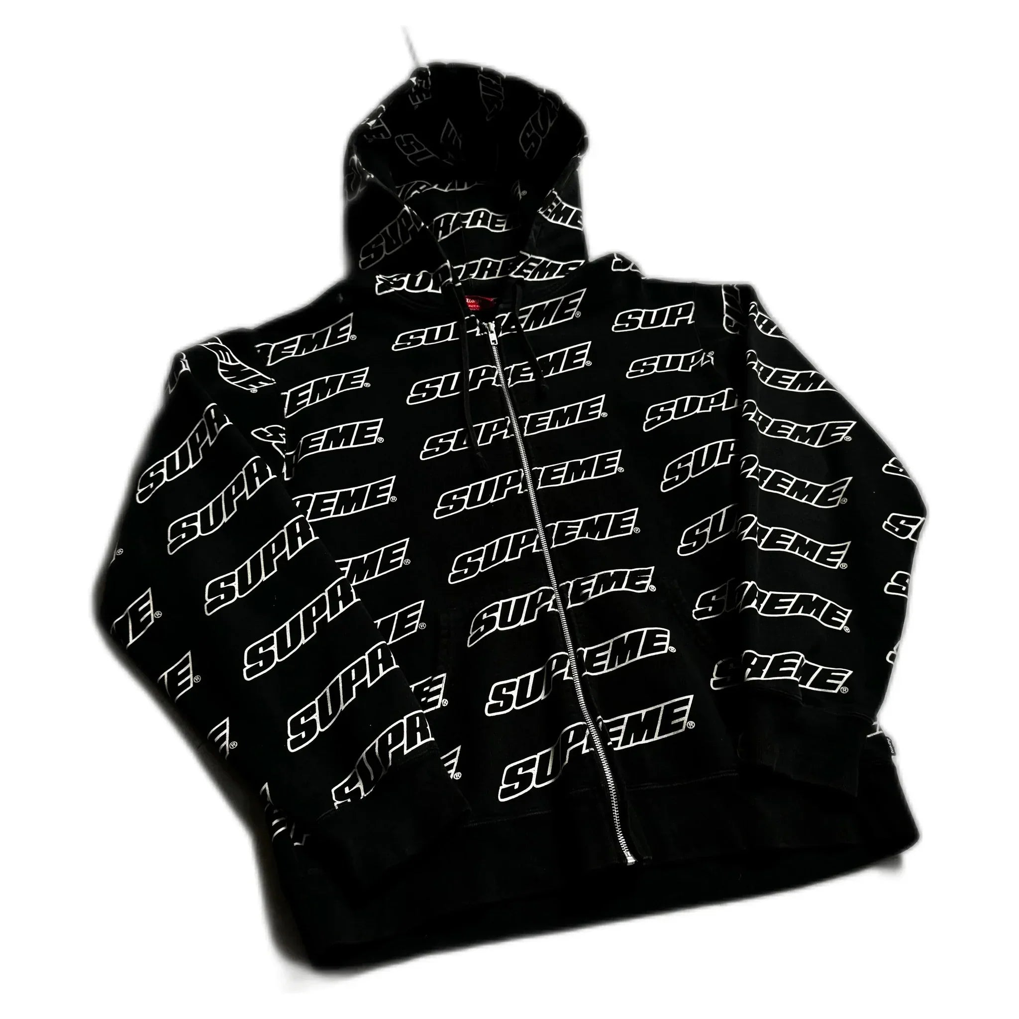 Black Supreme Zip Up Hoodie - XL | The Streetwear Studio