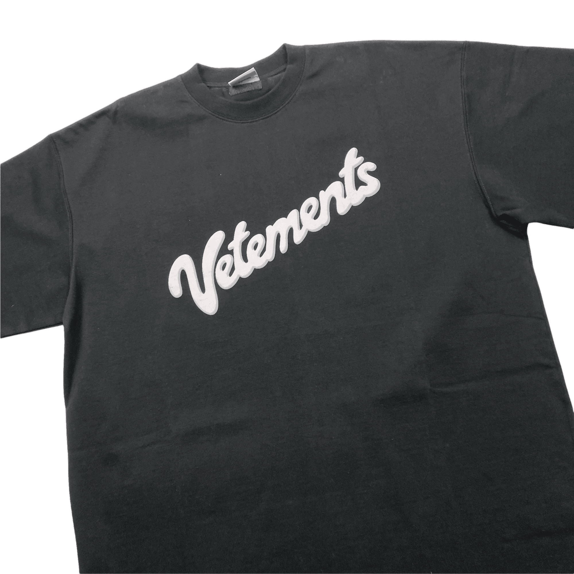 Black Vetements Oversized Sweet Logo Tee - Extra Small (Recommended Size - Extra Large) - The Streetwear Studio