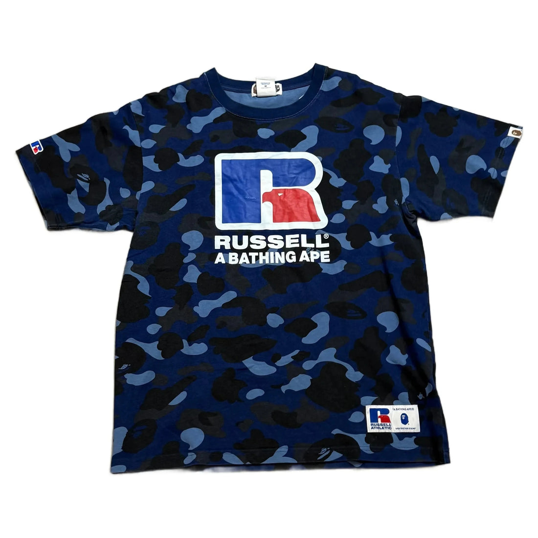 Blue A Bathing Ape (BAPE) x Russell Blanks Tee - XXL | The Streetwear Studio