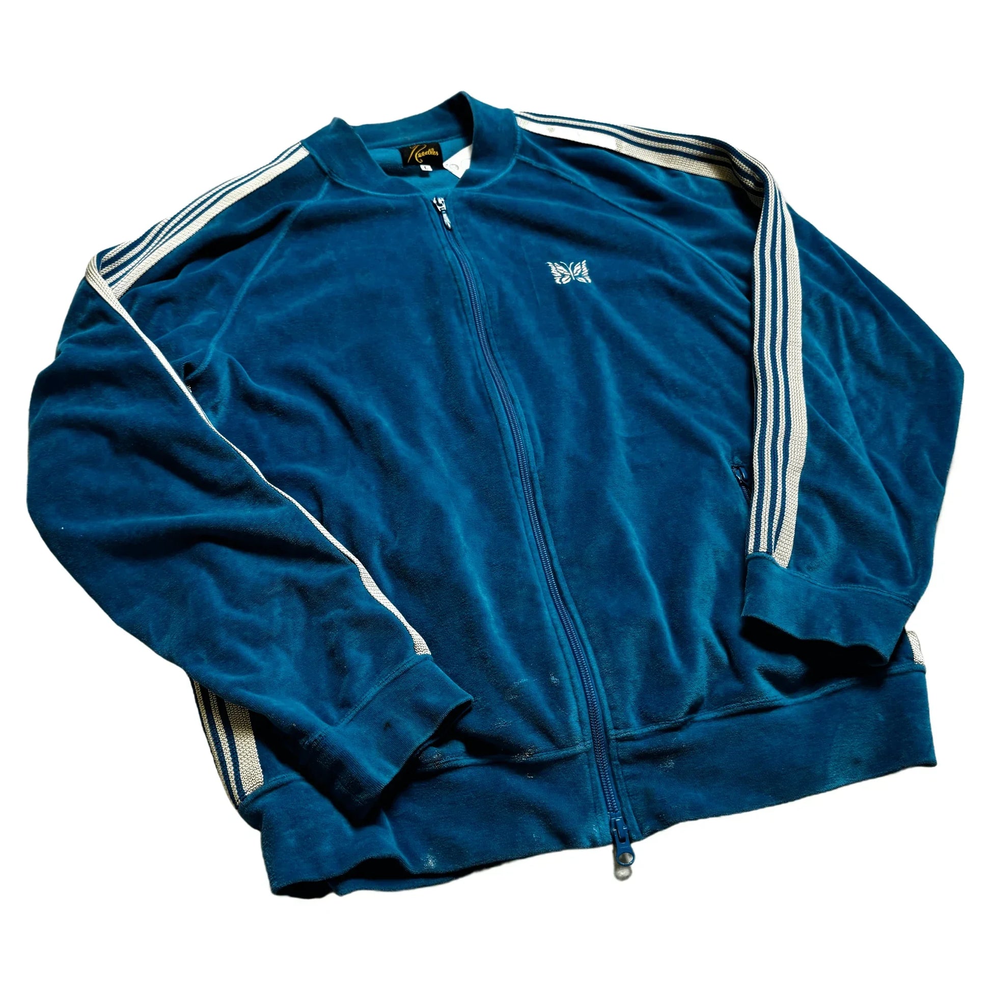 Blue Needles Velour Jacket - L | The Streetwear Studio