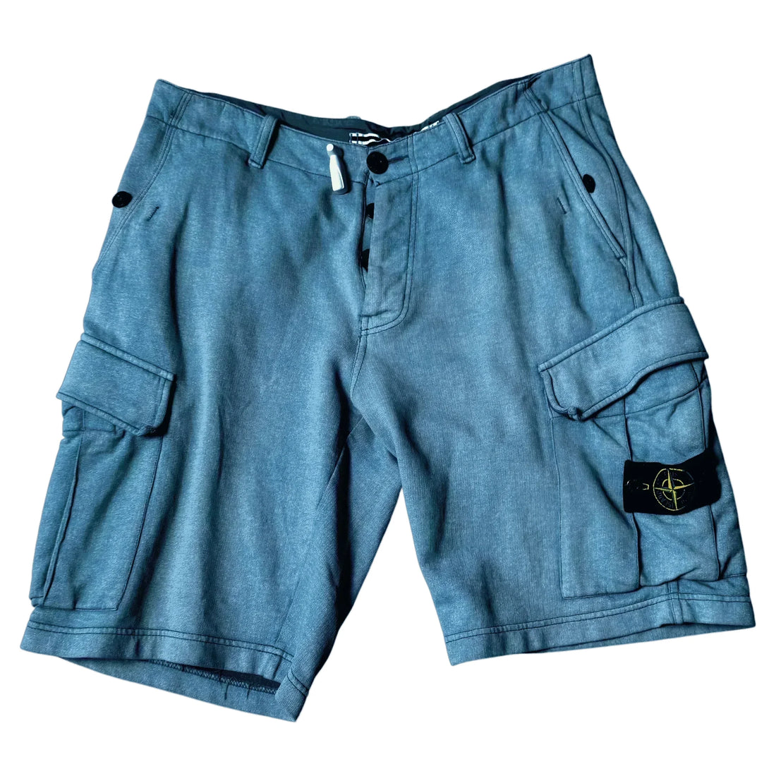 Blue Stone Island Cargo Shorts - M | The Streetwear Studio