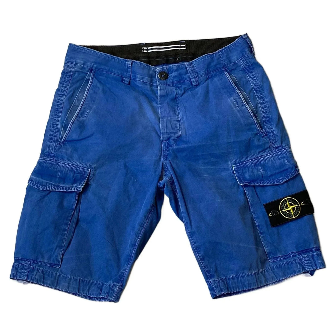 Blue Stone Island Cargo Shorts - W30 | The Streetwear Studio