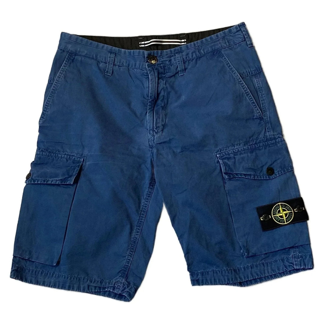 Blue Stone Island Cargo Shorts - W30 | The Streetwear Studio