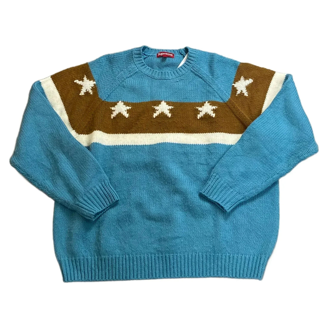 Blue Supreme Knitted Sweatshirt - XL | The Streetwear Studio
