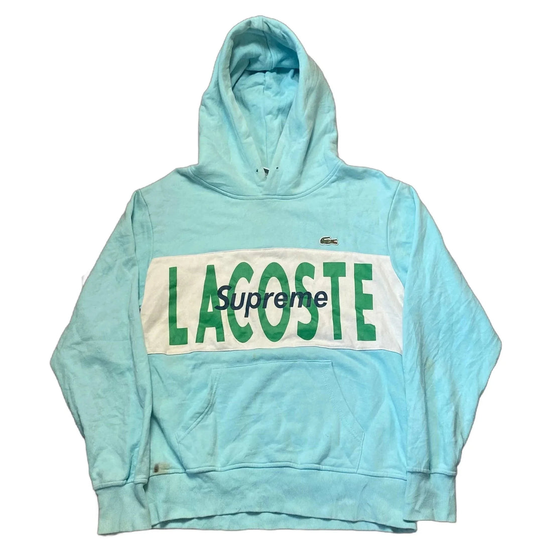 Blue Supreme x Lacoste Hoodie - M | The Streetwear Studio