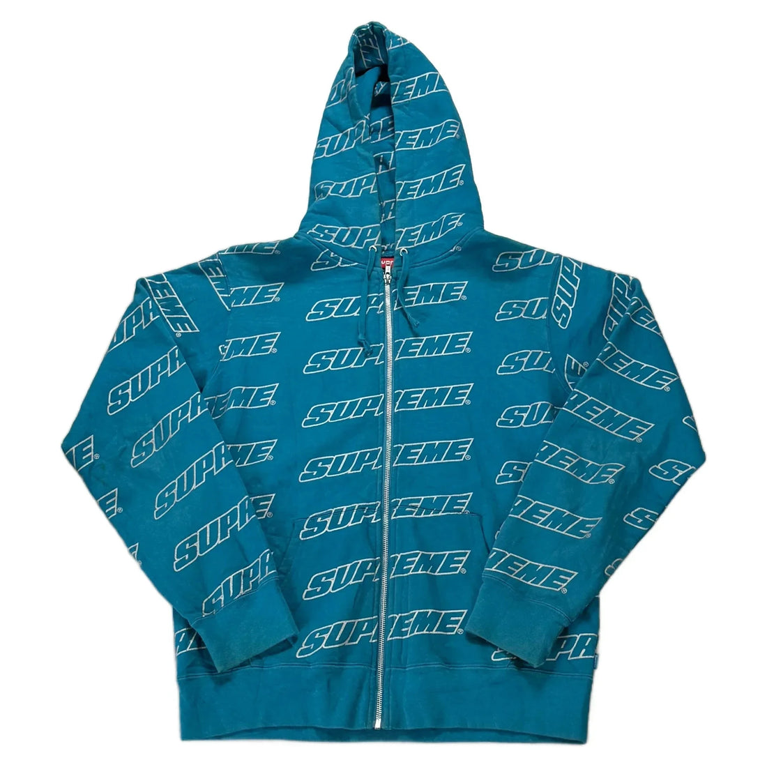 Blue Supreme Zip Up Hoodie - M | The Streetwear Studio