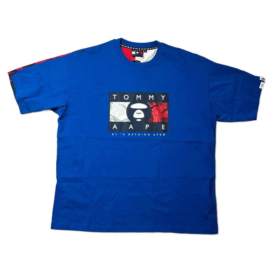 BNWT Blue A Bathing Ape (BAPE) x Tommy Hilfiger Tee - XXL | The Streetwear Studio