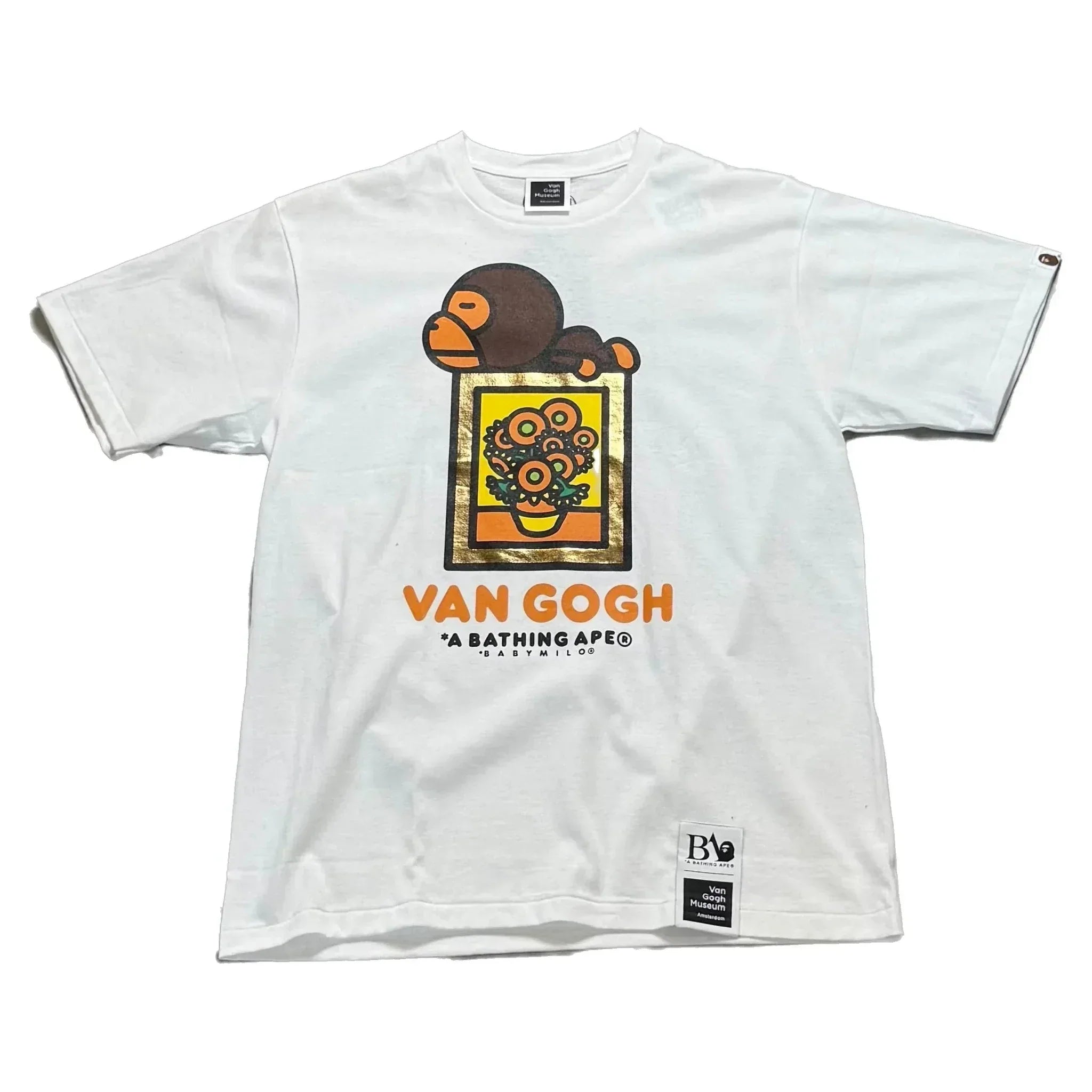 BNWT White A Bathing Ape (BAPE) x Van Gogh Tee - L | The Streetwear Studio