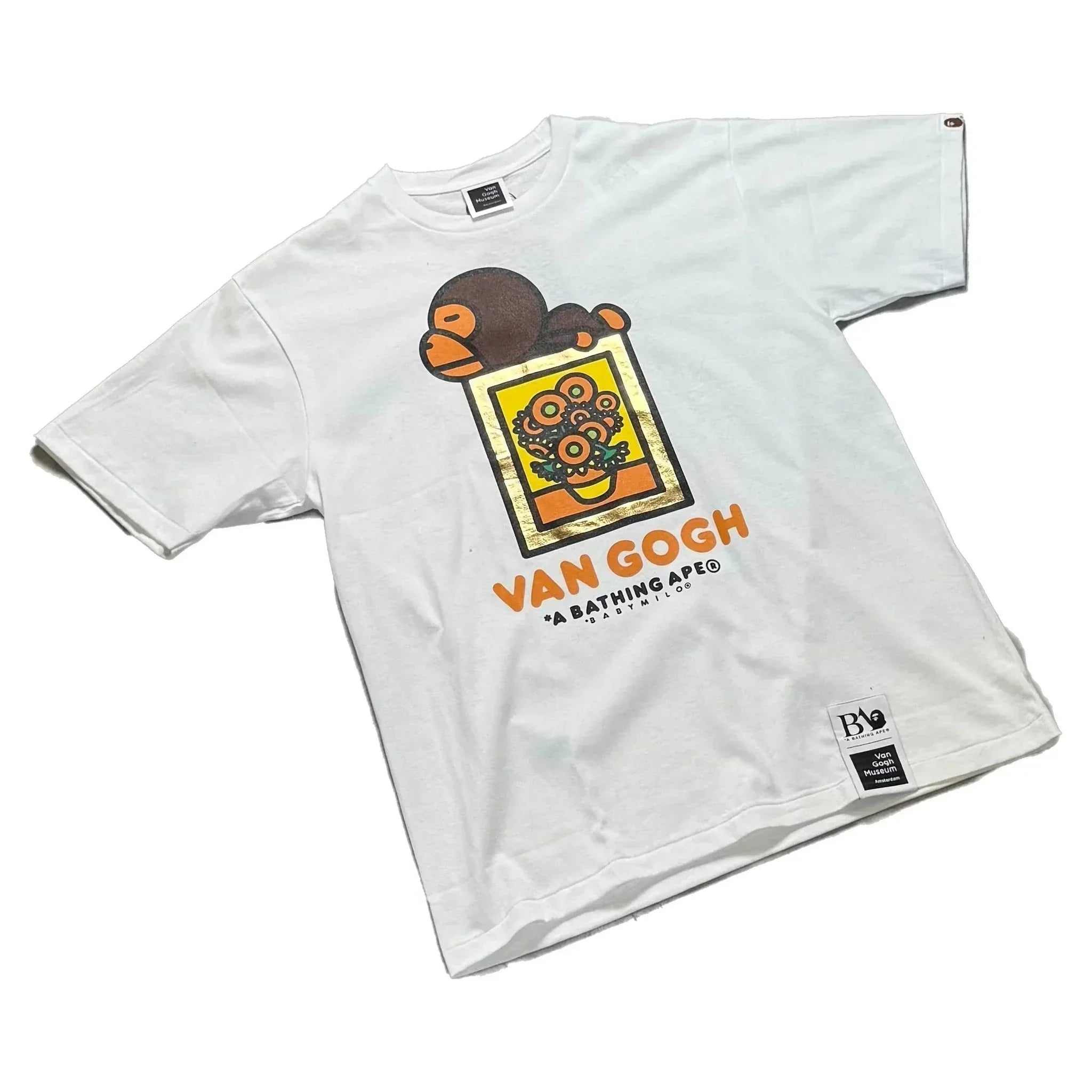 BNWT White A Bathing Ape (BAPE) x Van Gogh Tee - L | The Streetwear Studio