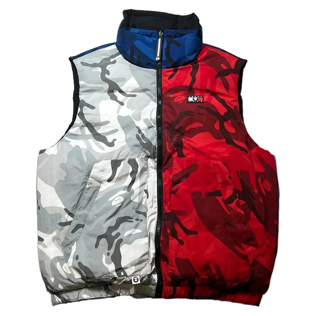 Brand New A Bathing Ape (BAPE) x Tommy Hilfiger Reversible Gilet - XL | The Streetwear Studio