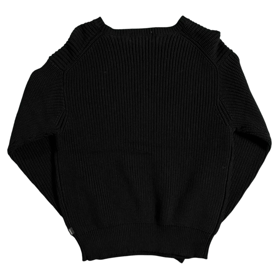 Brand New Black Supreme x Comme Des Garcons Knitted Sweatshirt - S | The Streetwear Studio
