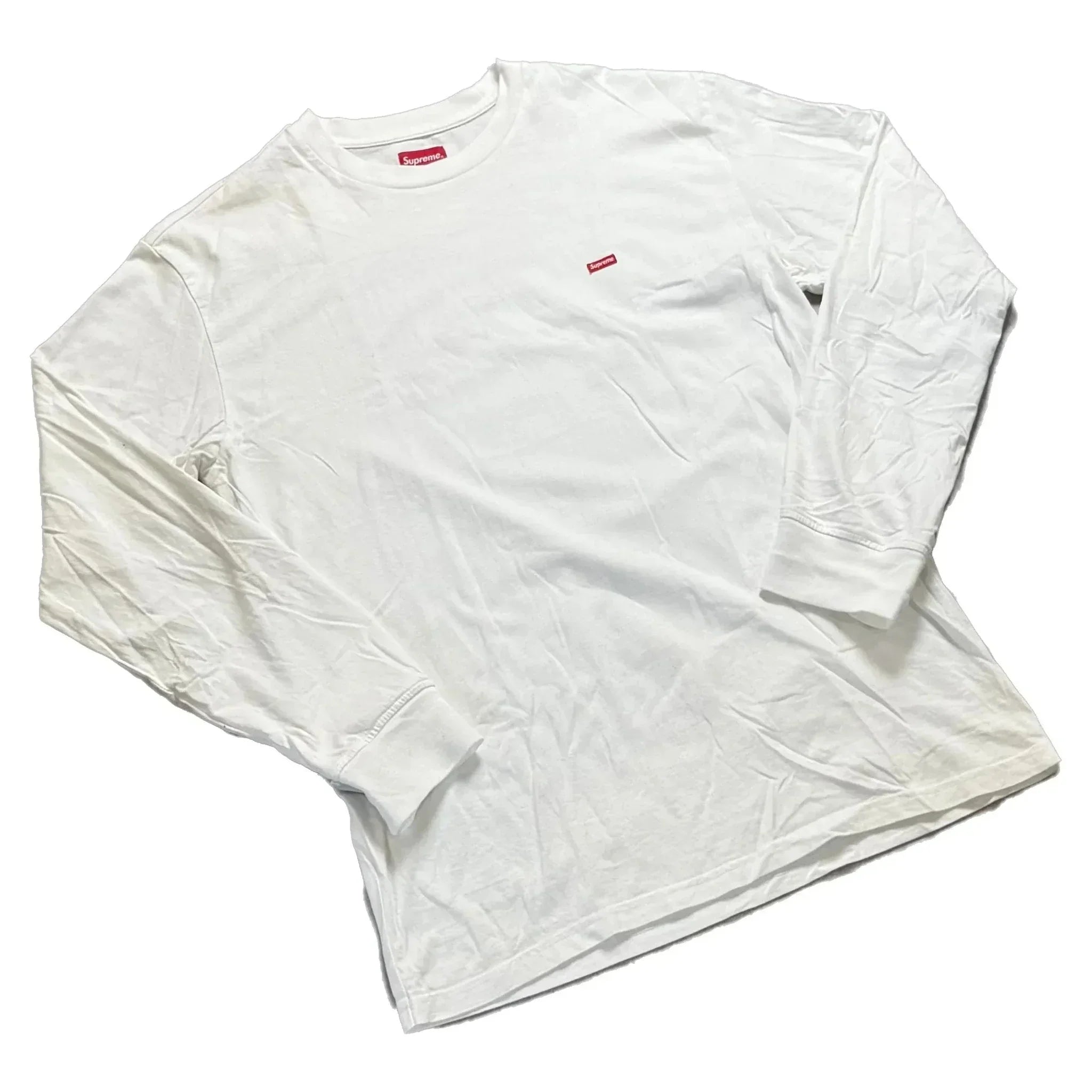 Brand New White Supreme Long Sleeve Tee - XL | The Streetwear Studio