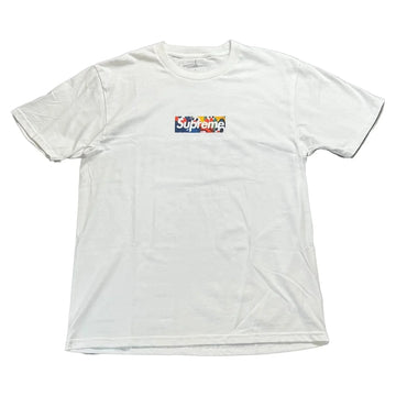 Brand New White Supreme Slawn Box Logo Tee - L | The Streetwear Studio