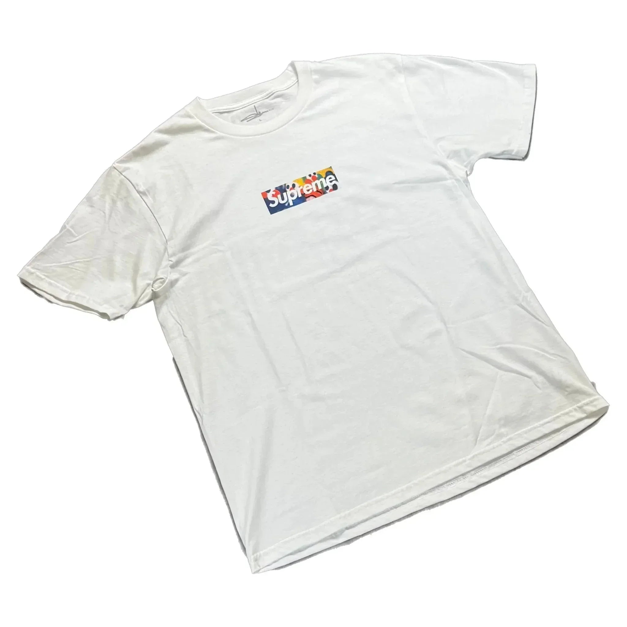 Brand New White Supreme Slawn Box Logo Tee - L | The Streetwear Studio