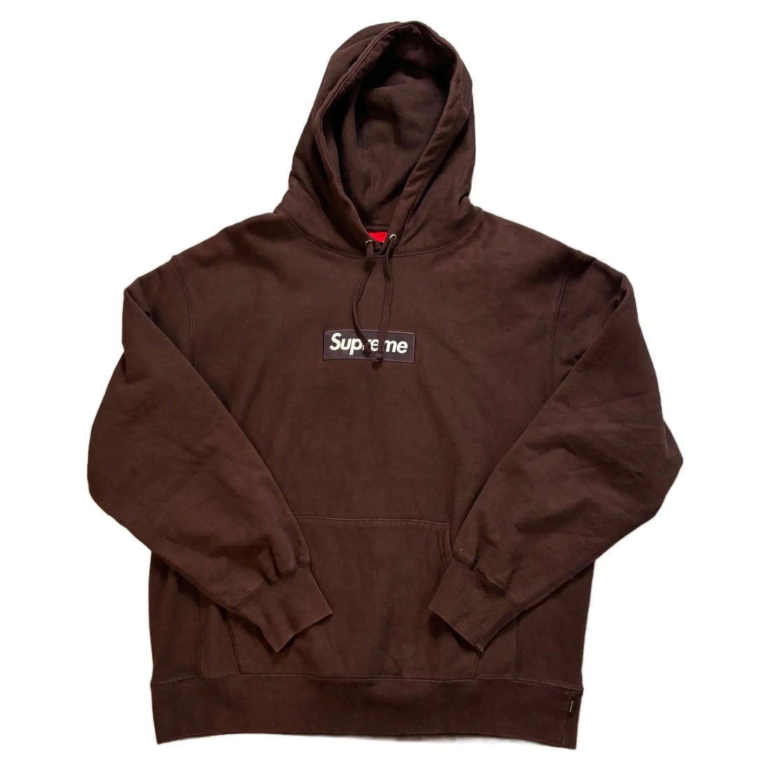 Brown Supreme Box Logo Hoodie - XL | The Streetwear Studio
