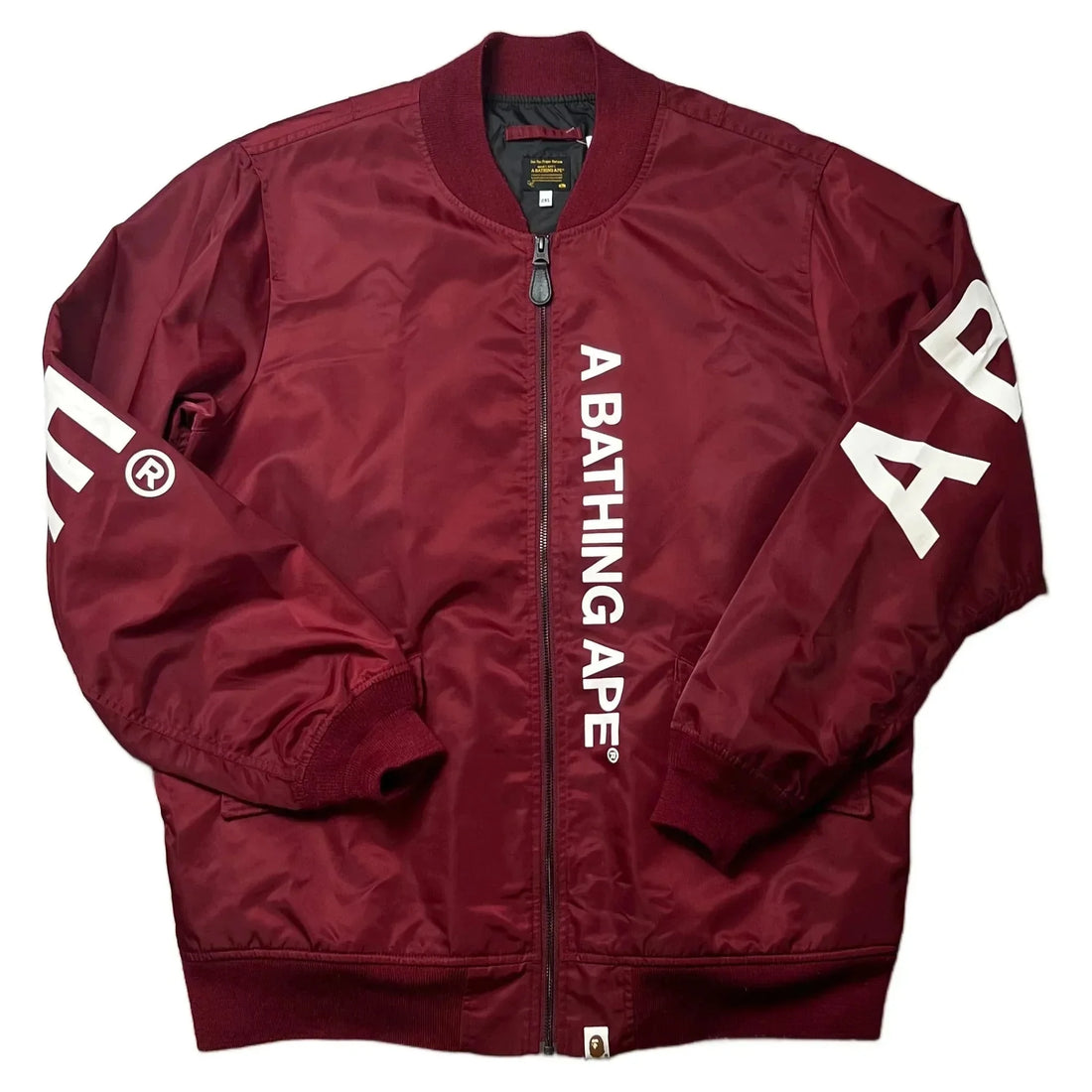 Burgundy A Bathing Ape (BAPE) Jacket - XXL | The Streetwear Studio