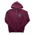 Burgundy + Blue Anti Social Social Club (ASSC) Full Zip Jacket - Large - The Streetwear Studio
