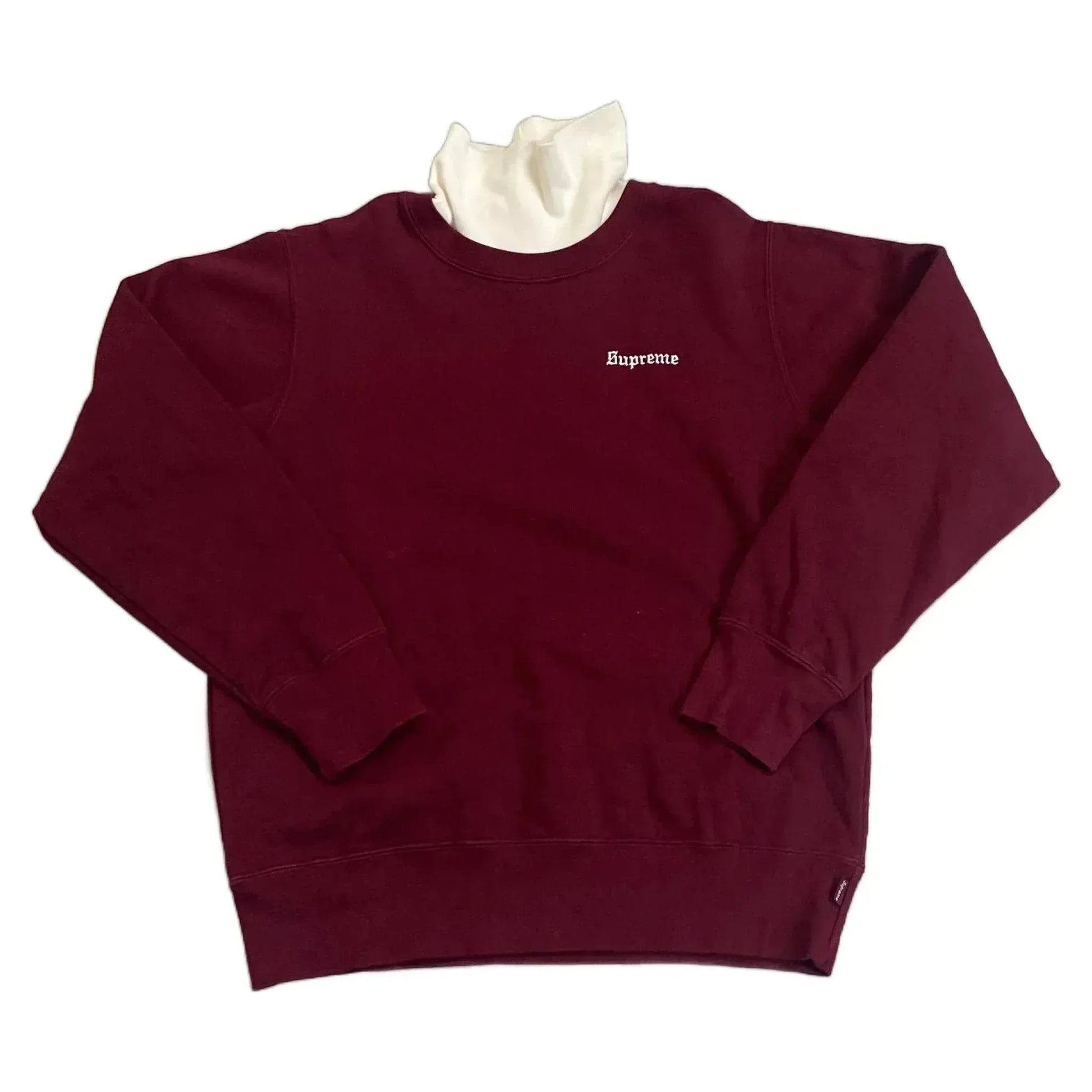 Burgundy Supreme Sweatshirt - S | The Streetwear Studio