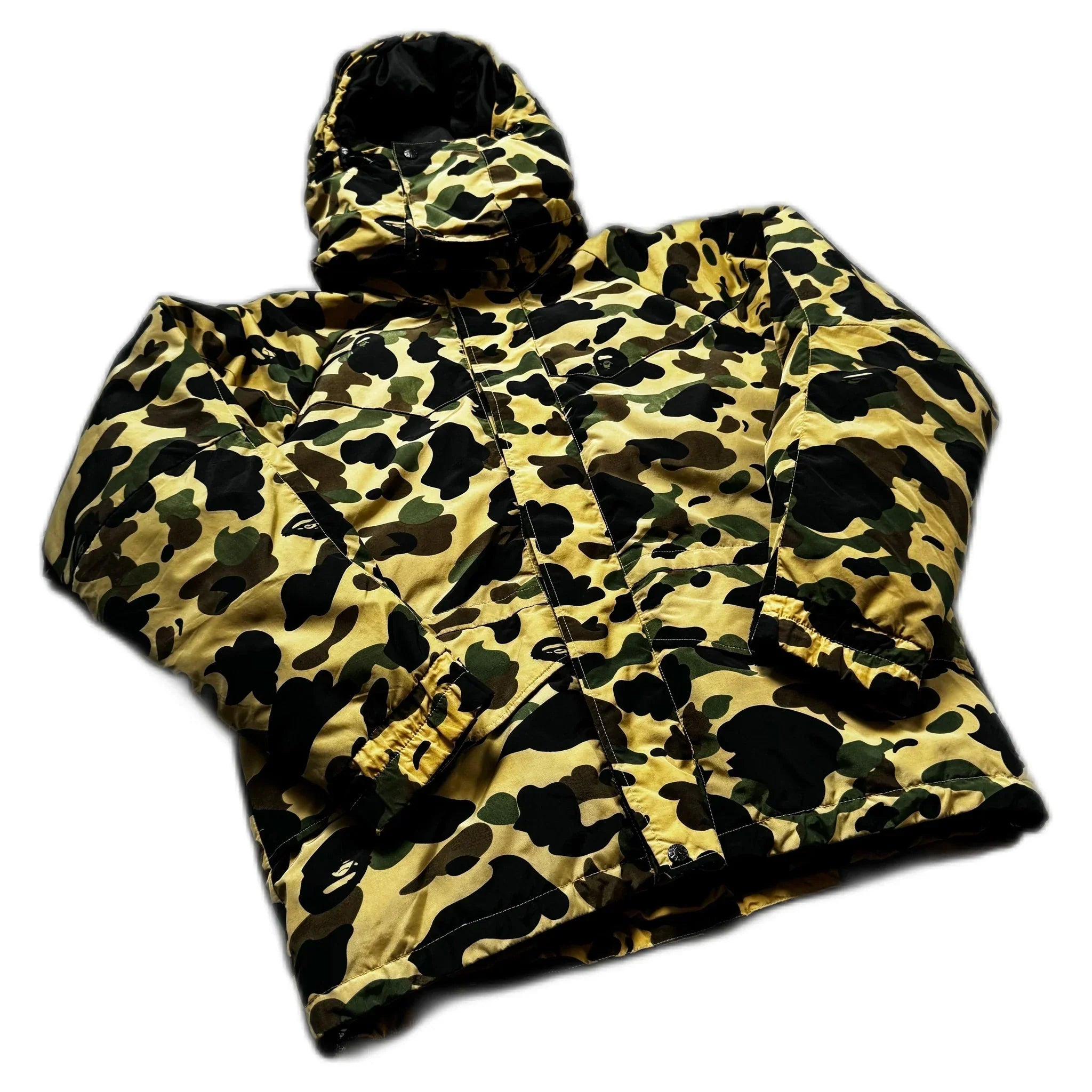 Camo A Bathing Ape (BAPE) Puffer Coat - M | The Streetwear Studio