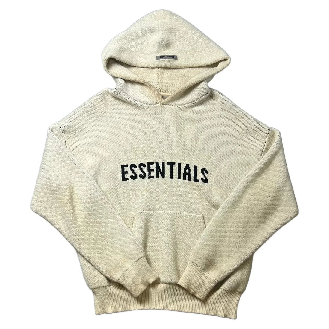 Cream Fear of God Essentials Knitted Hoodie - M | The Streetwear Studio