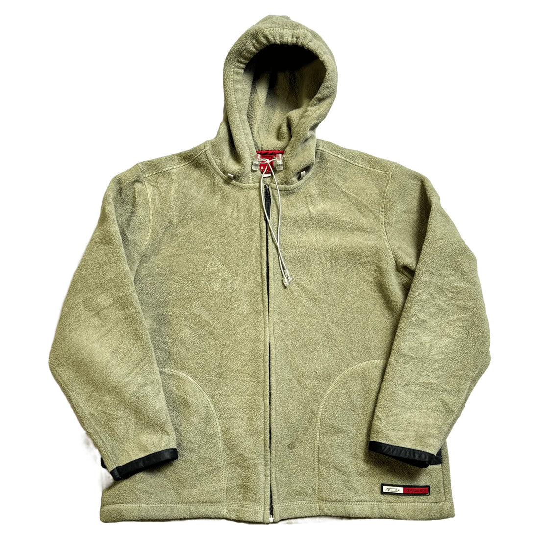 Cream/ Green Oakley Fleece Hoodie - L | The Streetwear Studio