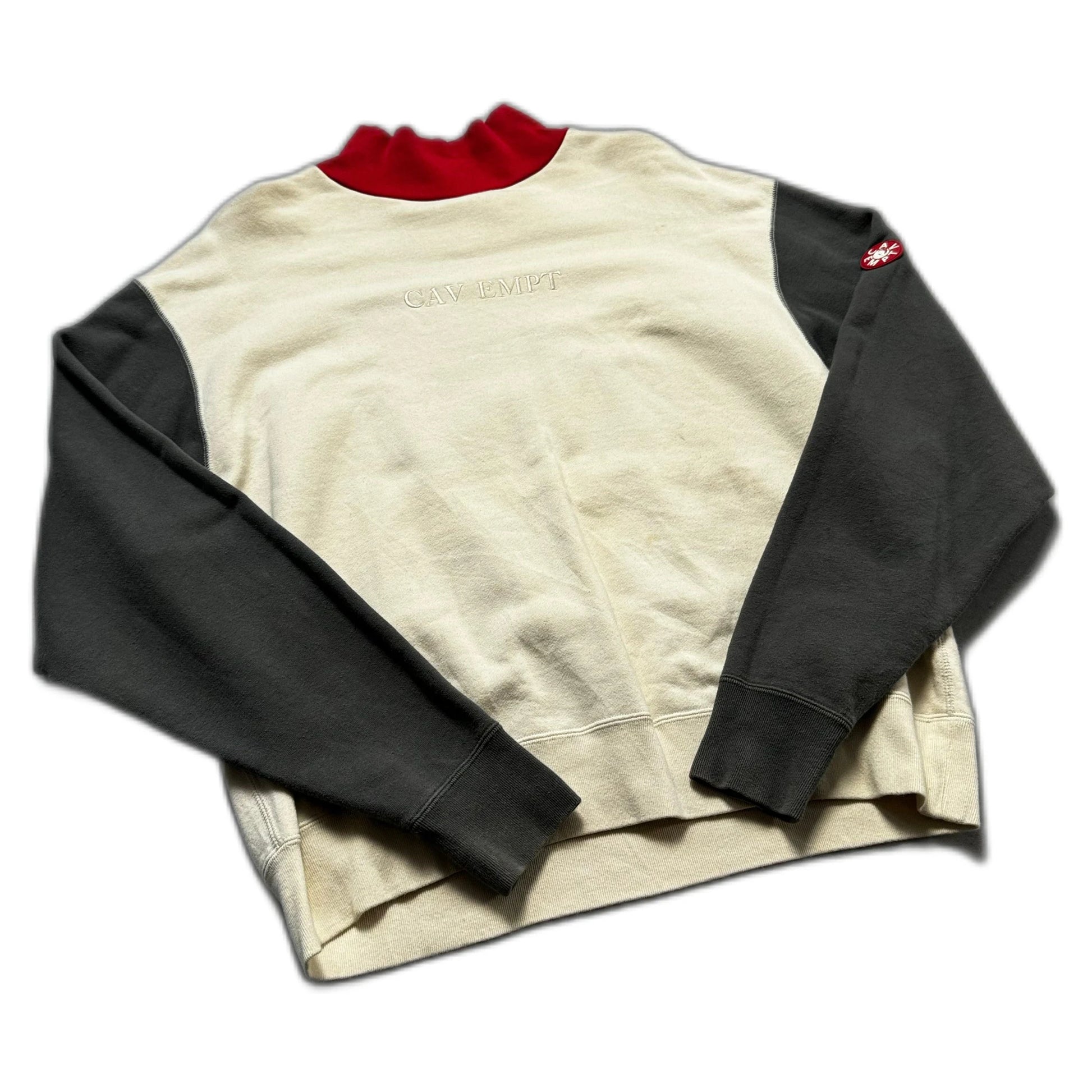 Cream + Grey Cav Empt Sweatshirt - M | The Streetwear Studio