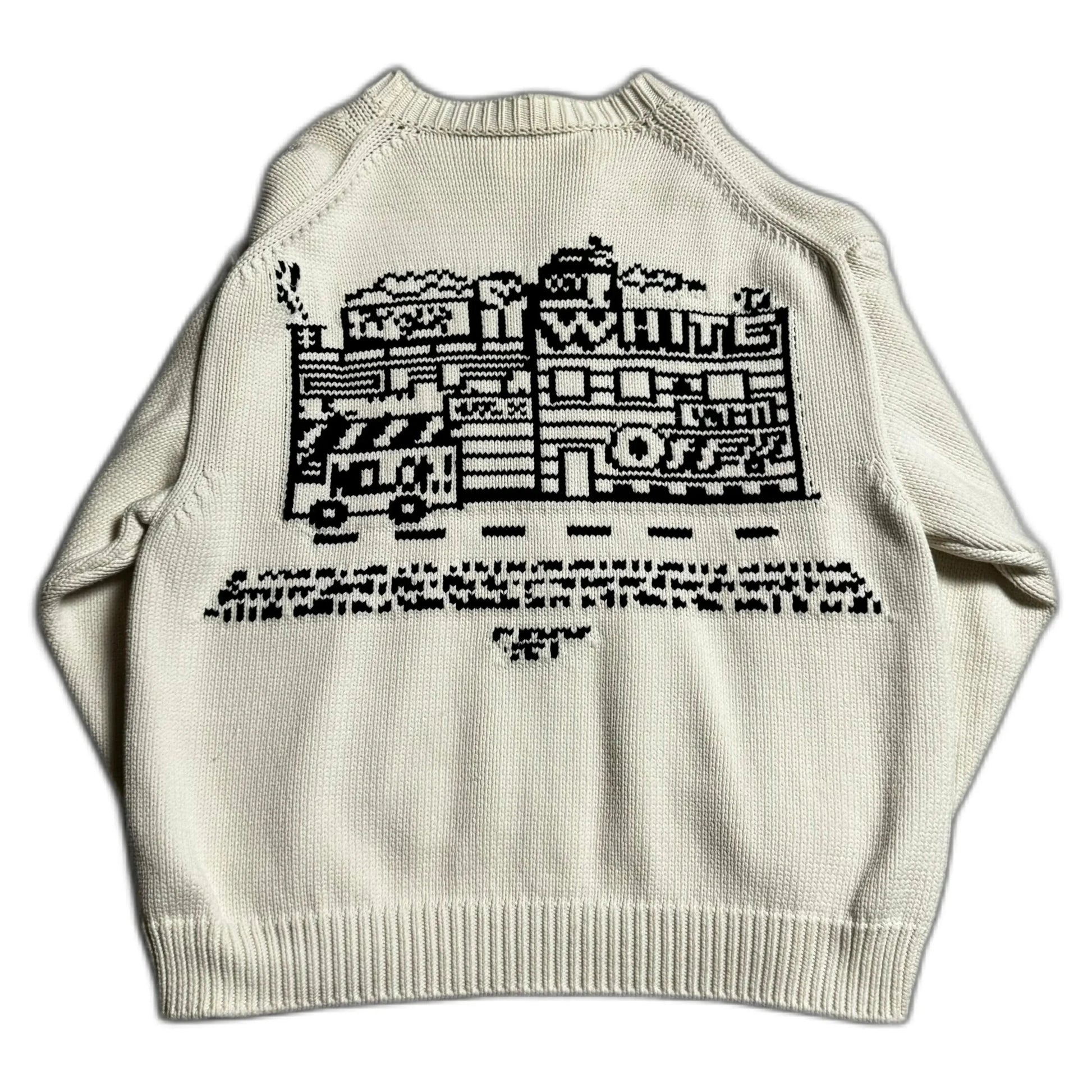 Cream Off-White Knitted Sweatshirt - XL | The Streetwear Studio