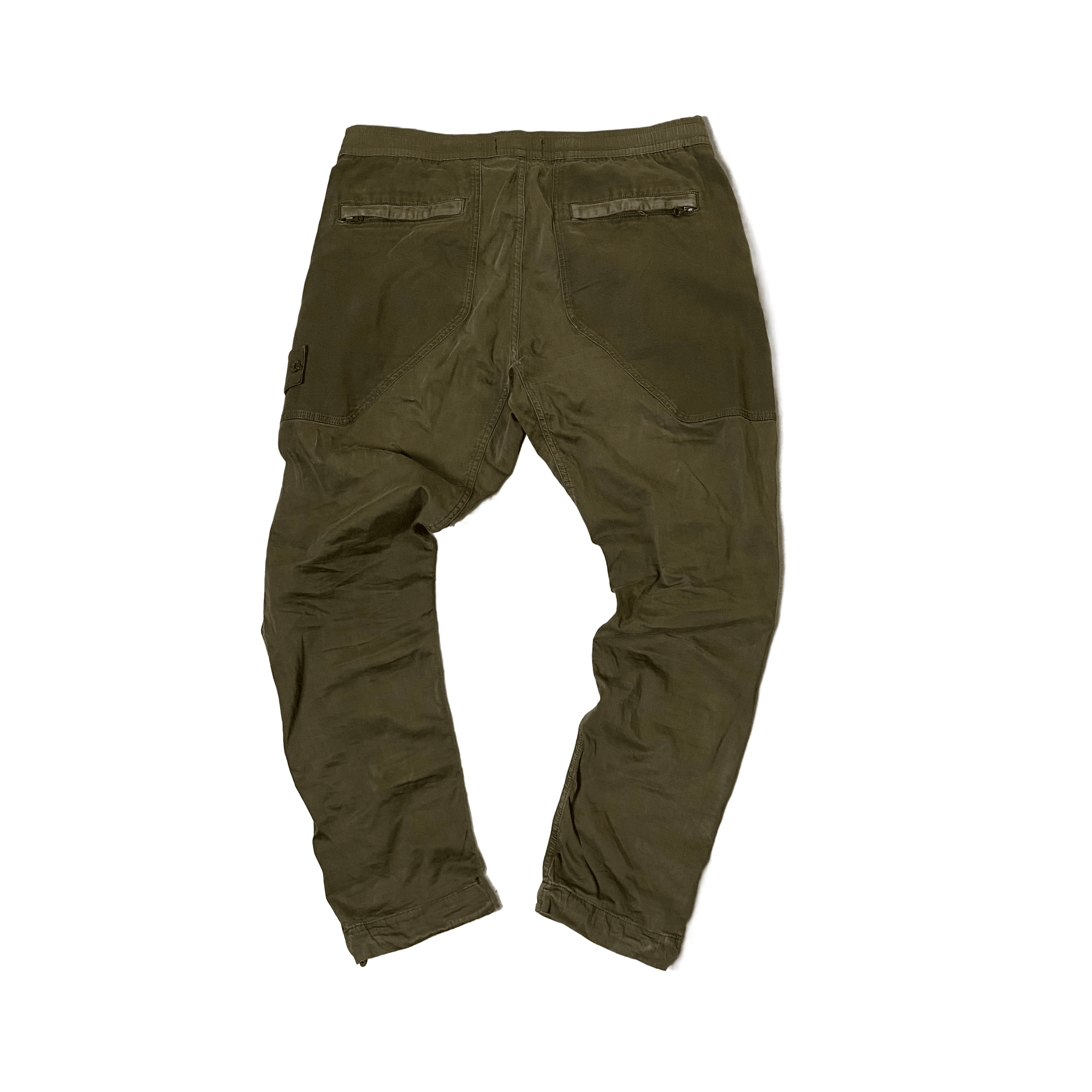 Khaki Green Stone Island Shadow Project Bottoms - 31