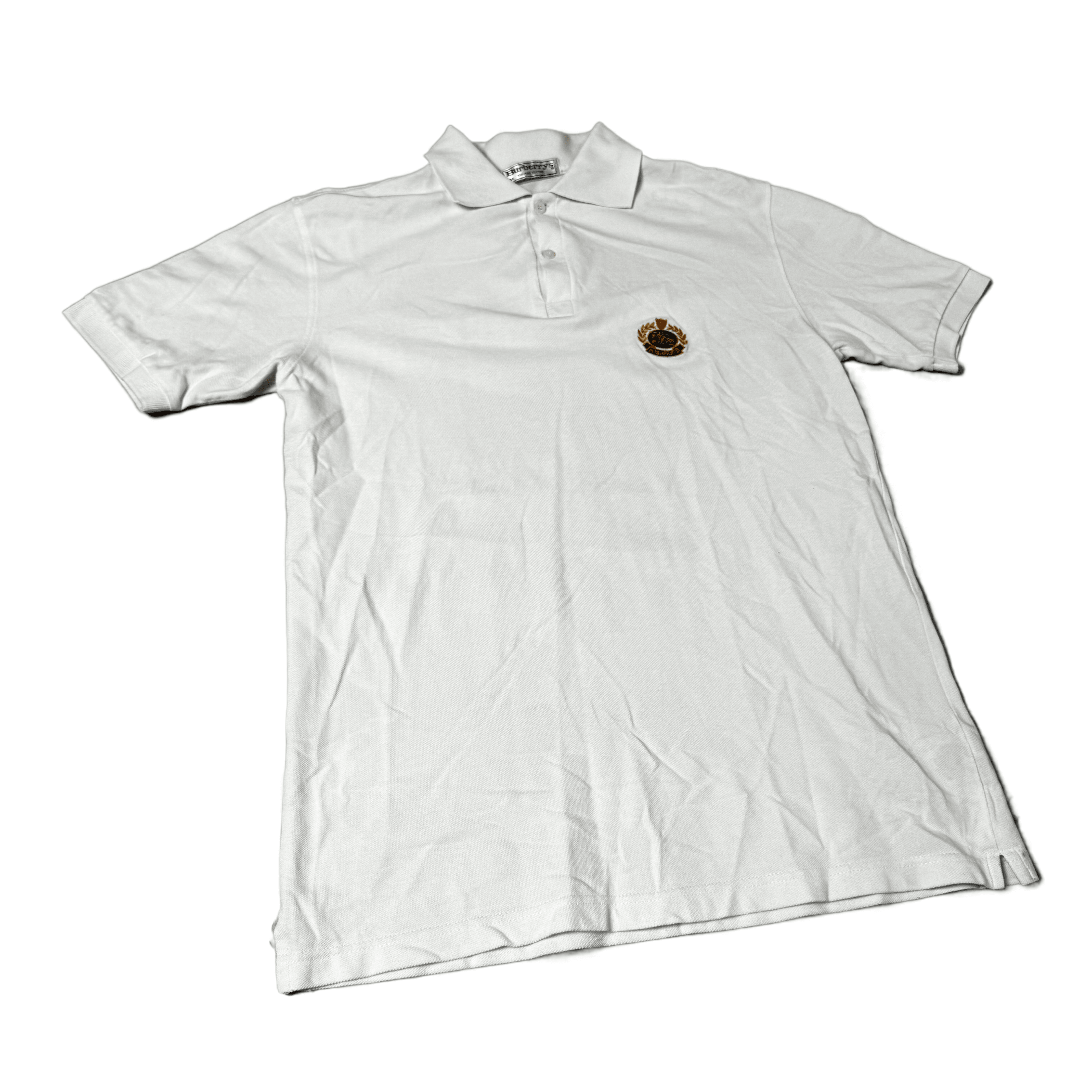 Vintage White Burberry Polo - M