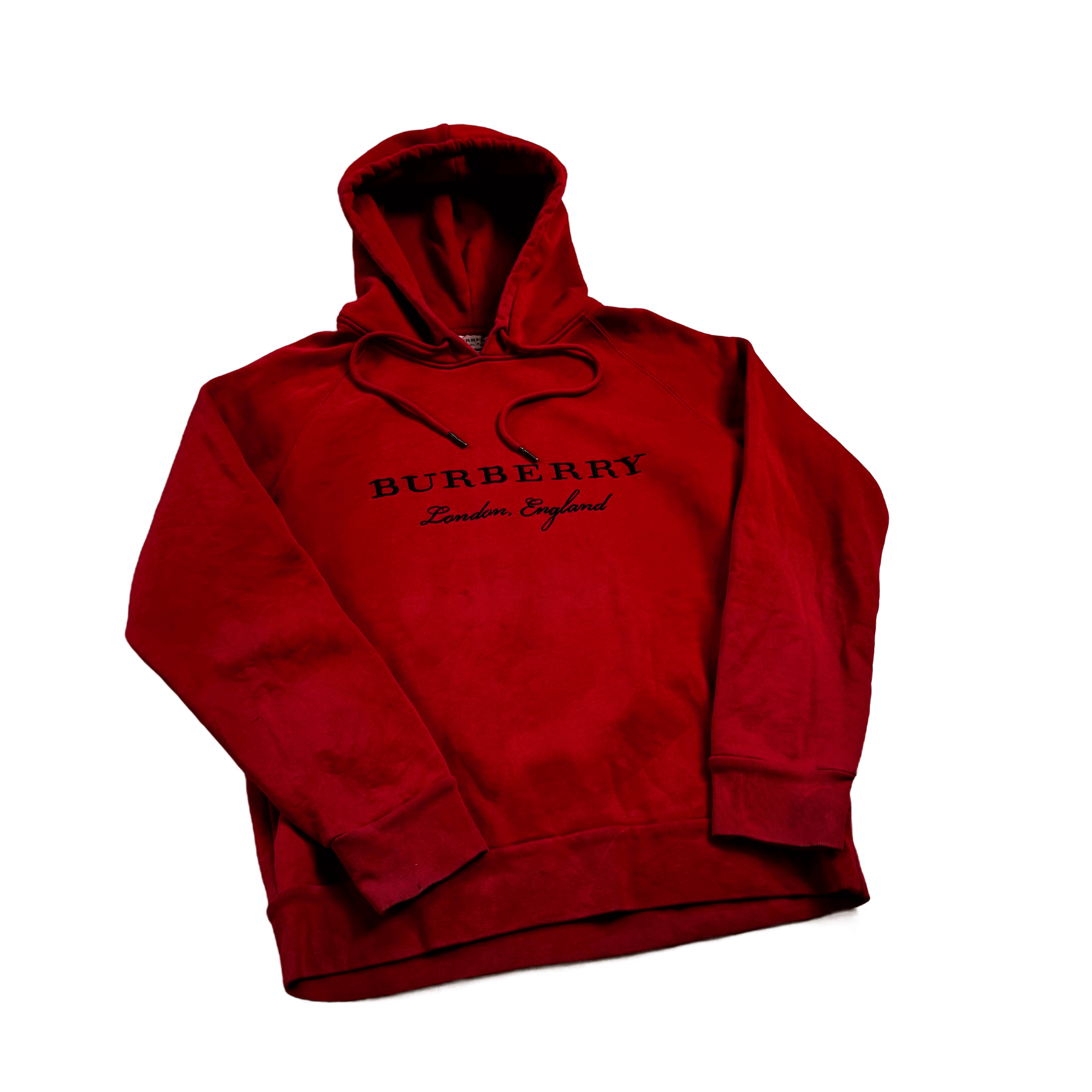 Burgundy Burberry Hoodie - M