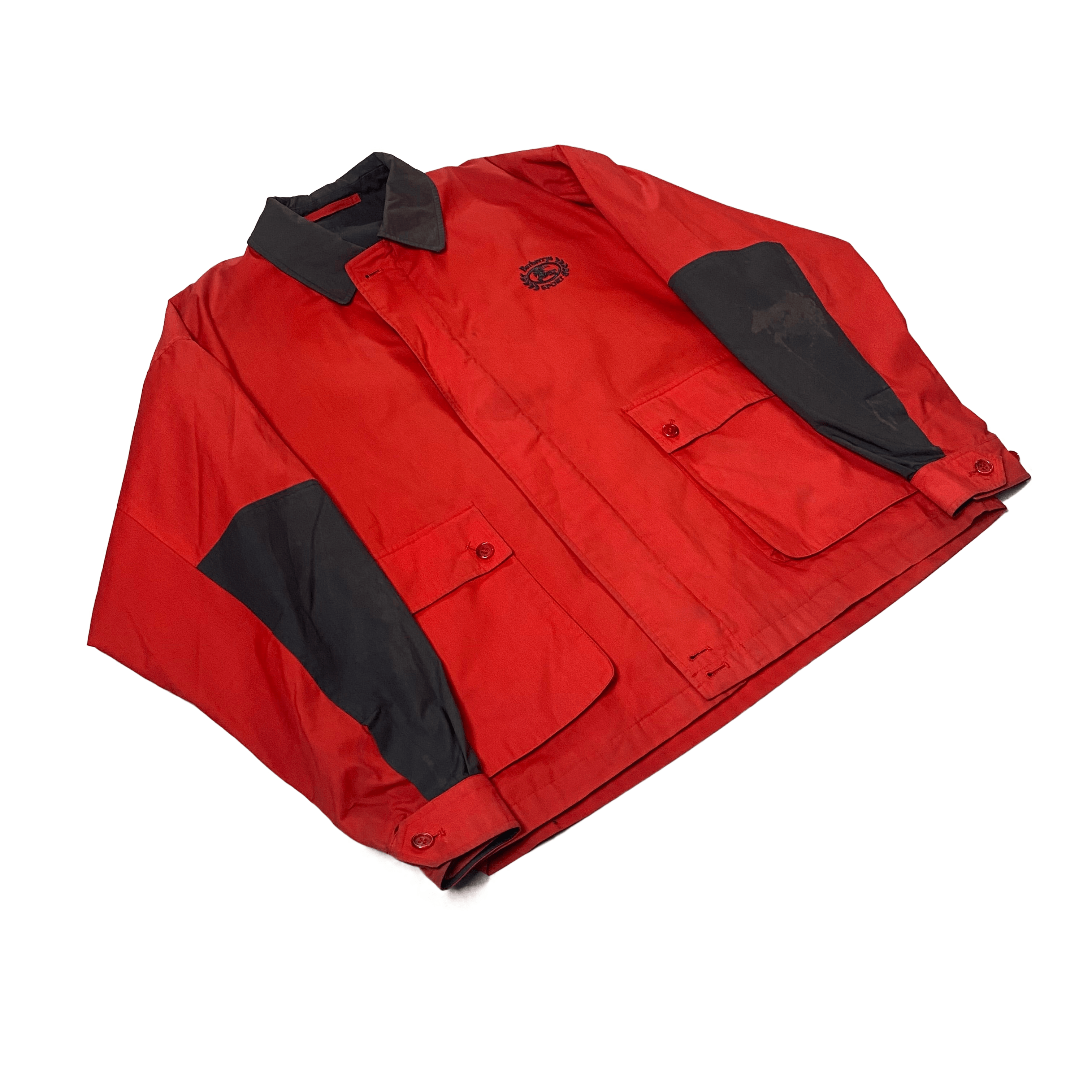 Vintage Red Burberry Sport Jacket - L