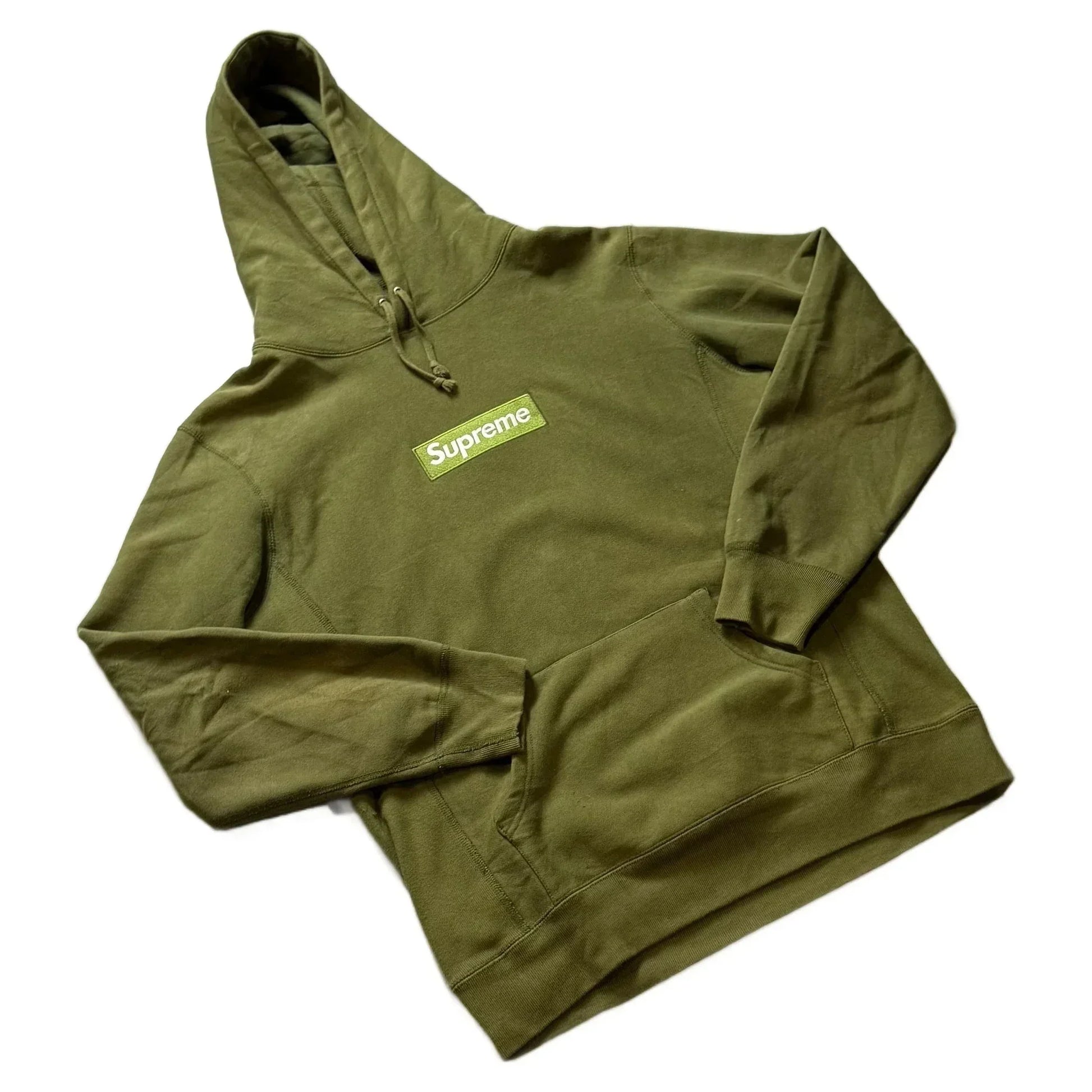 Green Supreme Box Logo Hoodie - XL | The Streetwear Studio