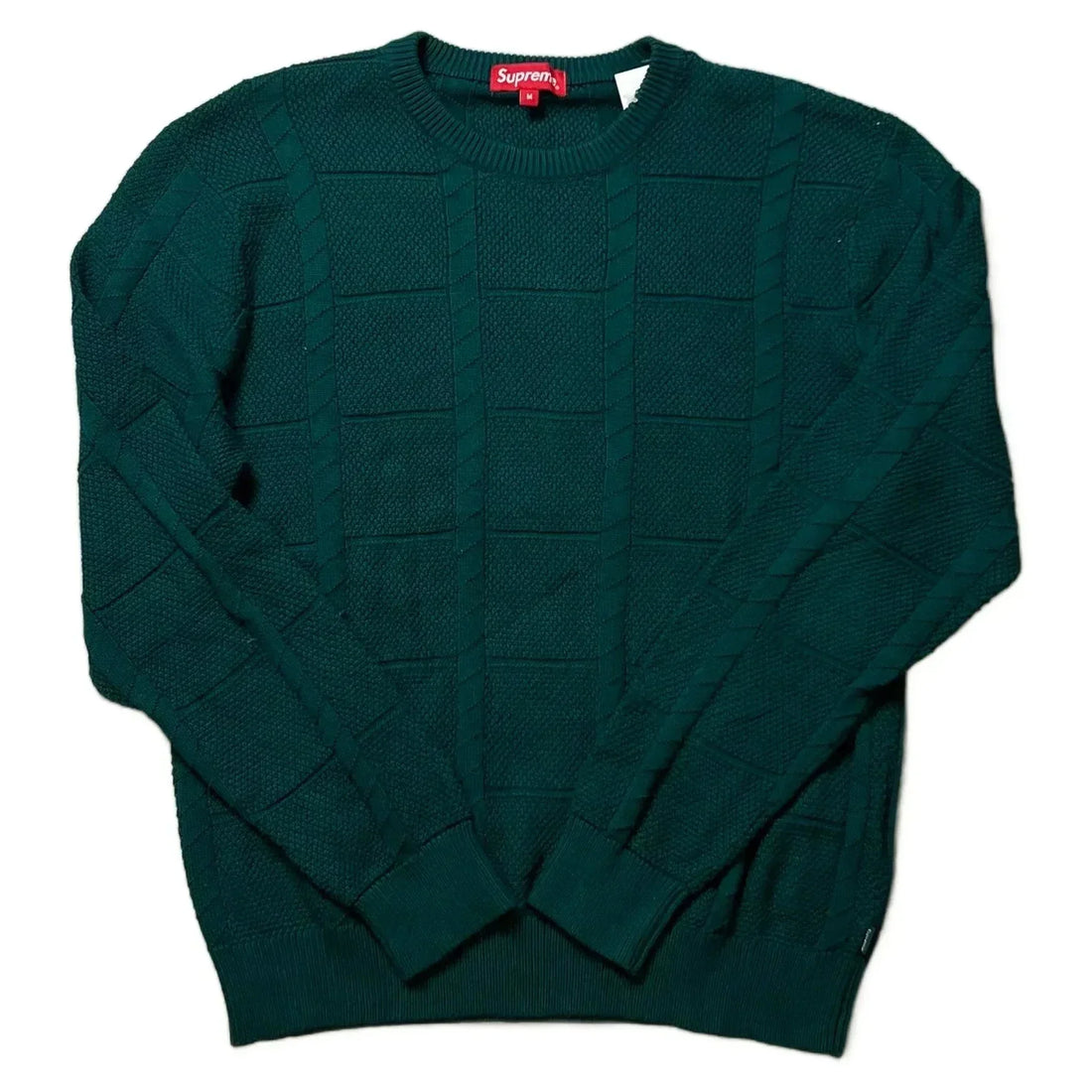 Green Supreme Knitted Sweatshirt - M | The Streetwear Studio