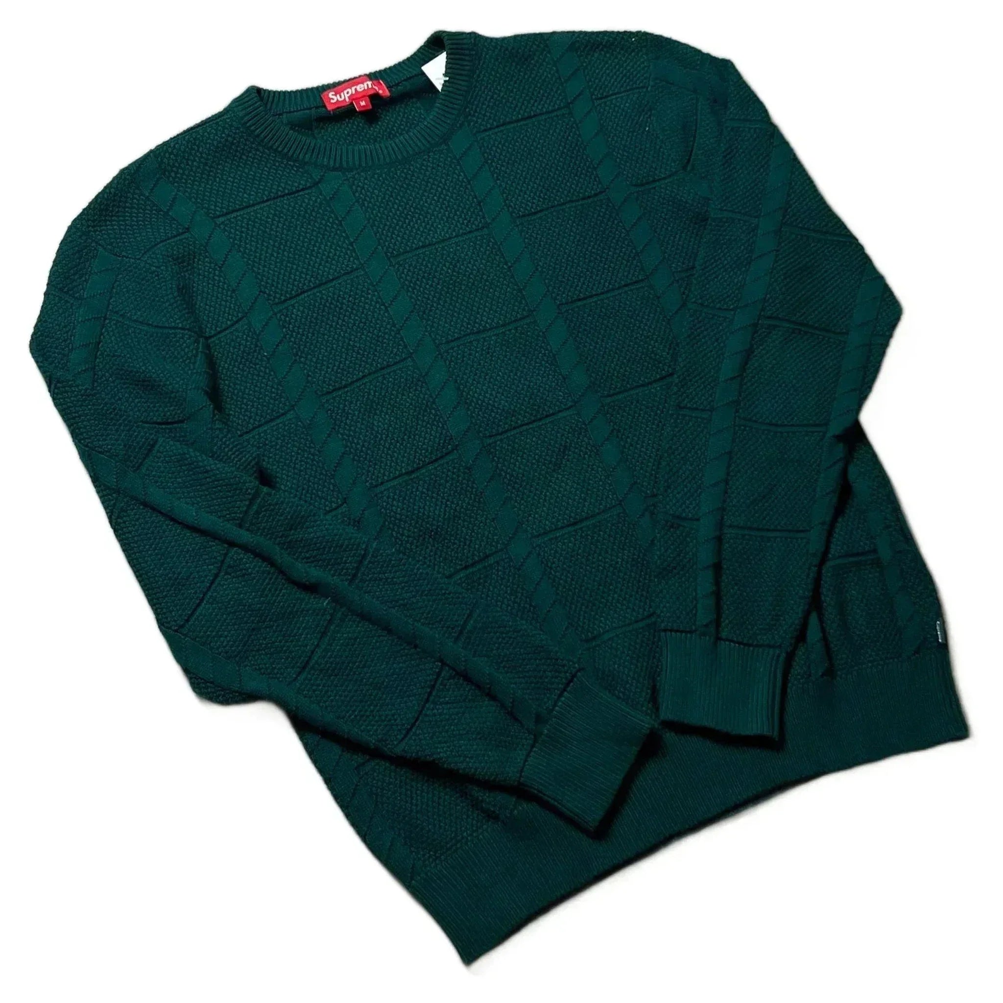 Green Supreme Knitted Sweatshirt - M | The Streetwear Studio
