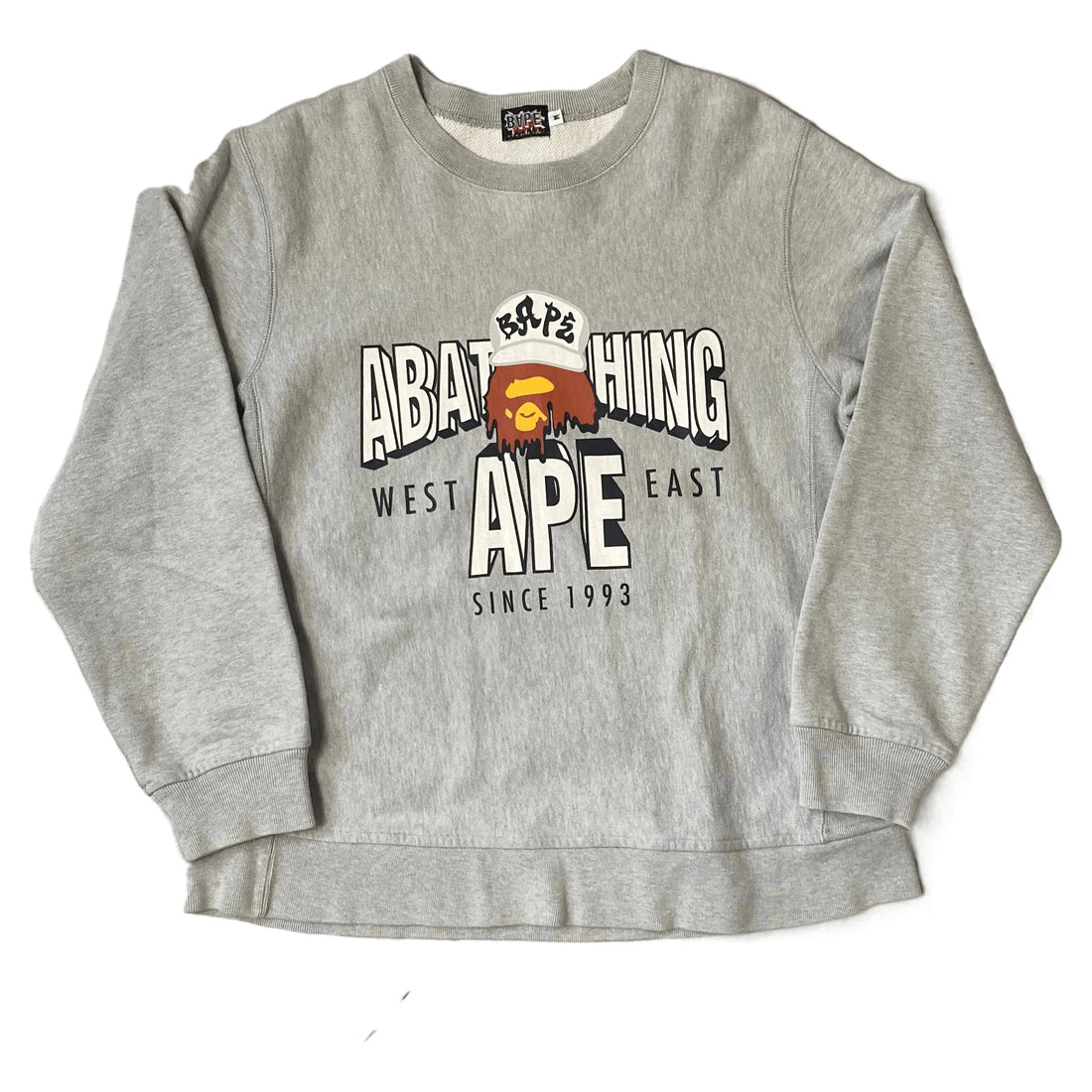 Grey A Bathing Ape (BAPE) Sweatshirt - M | The Streetwear Studio