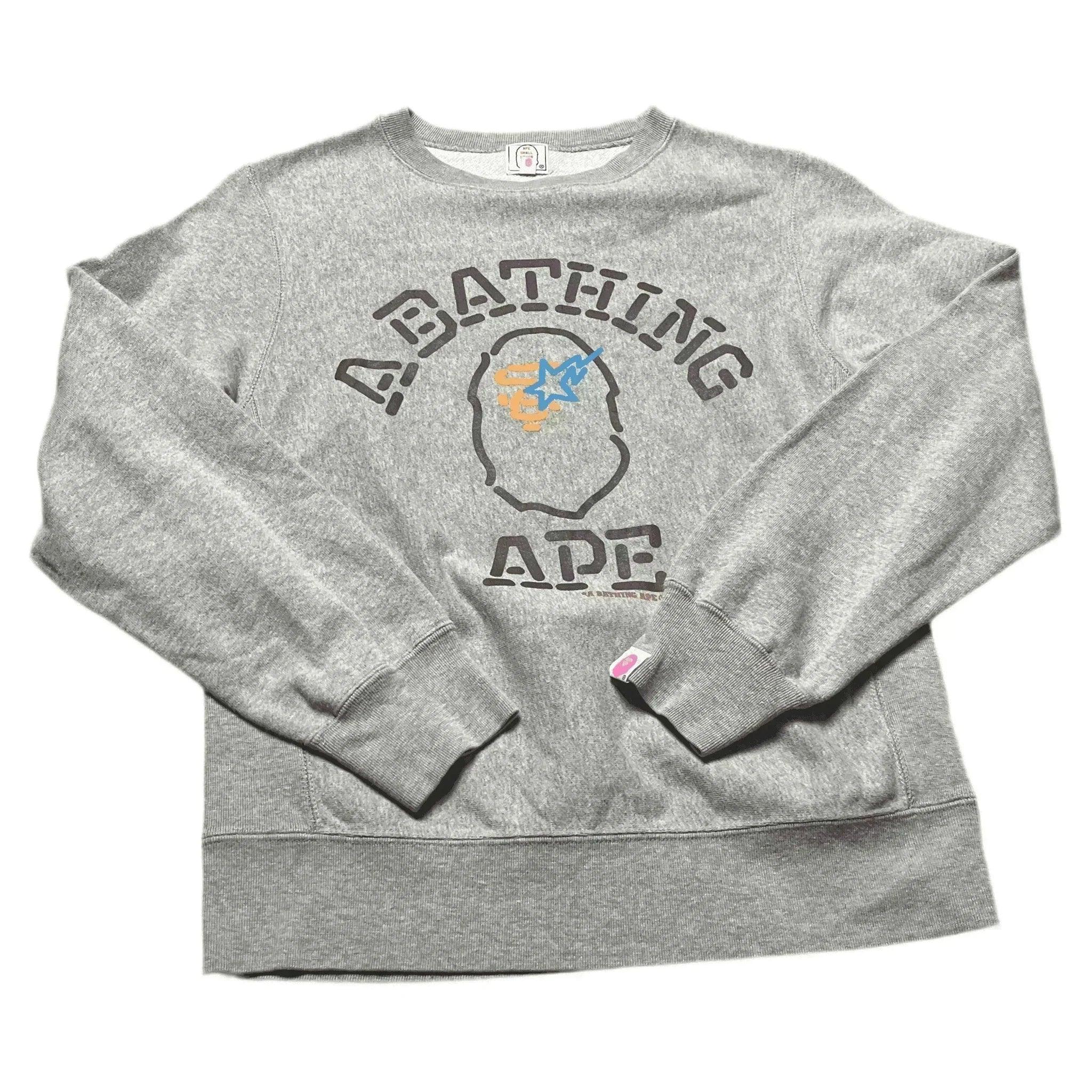 Grey A Bathing Ape (BAPE) Sweatshirt - M | The Streetwear Studio