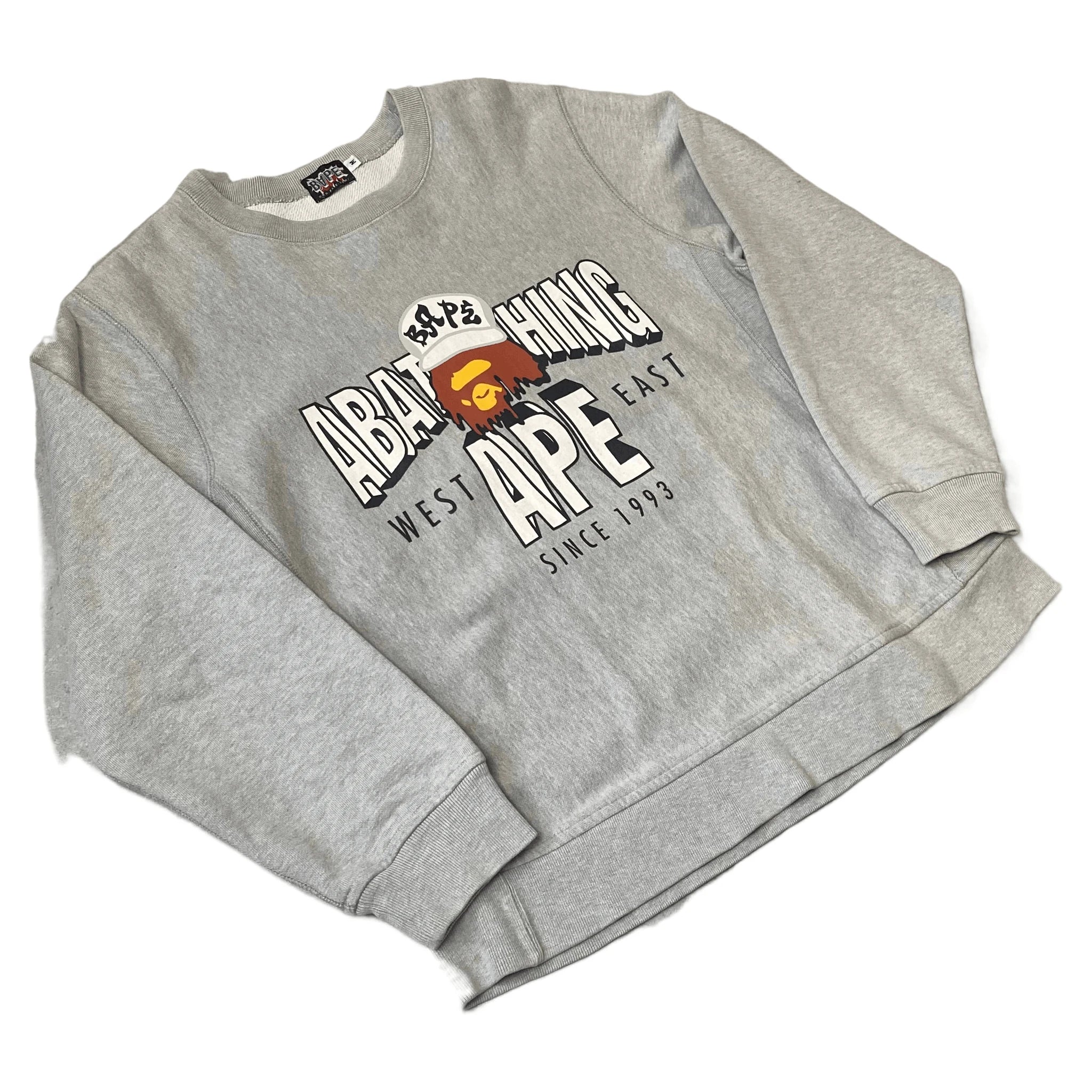 Grey A Bathing Ape (BAPE) Sweatshirt - M | The Streetwear Studio
