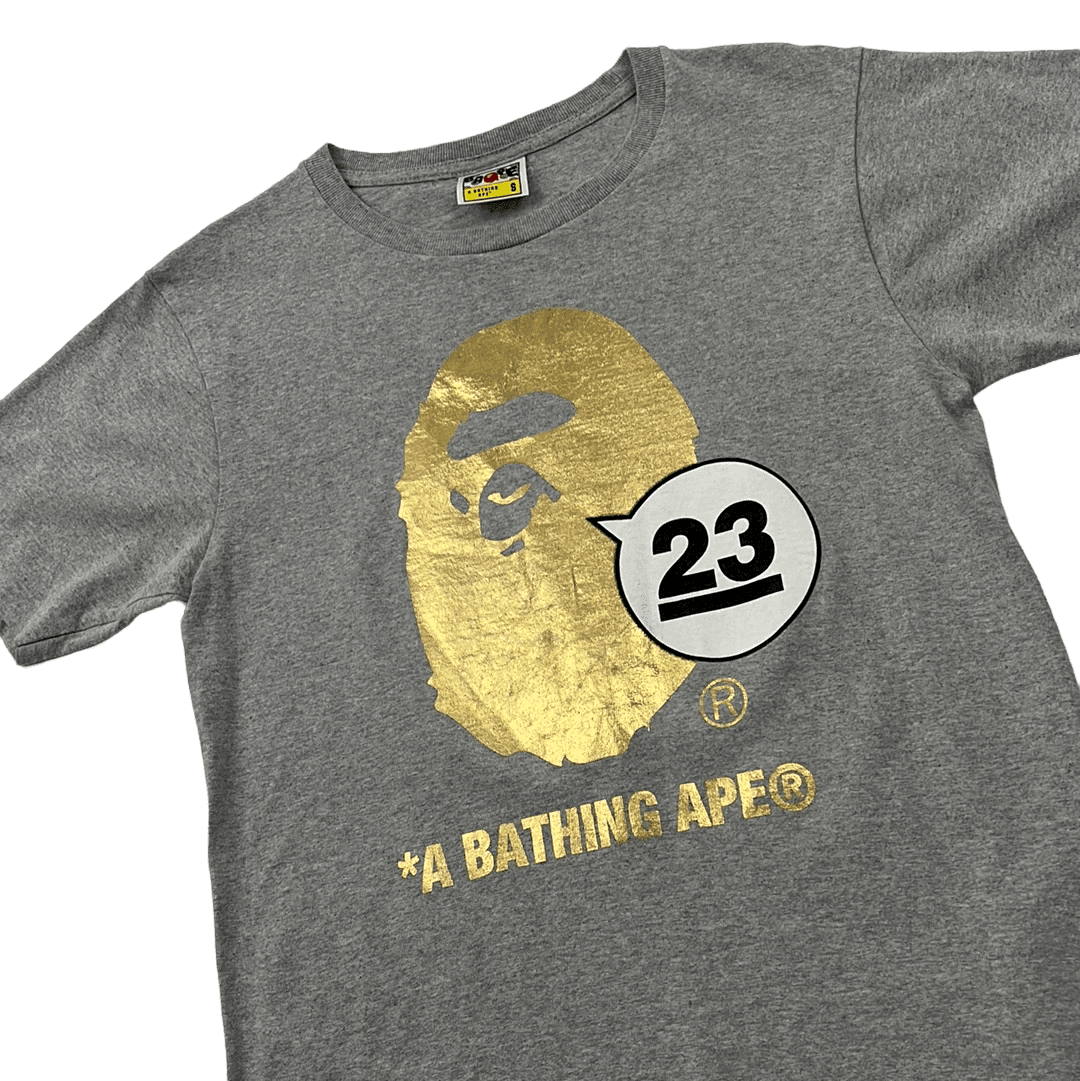 Grey A Bathing Ape (BAPE) Tee - Small - The Streetwear Studio