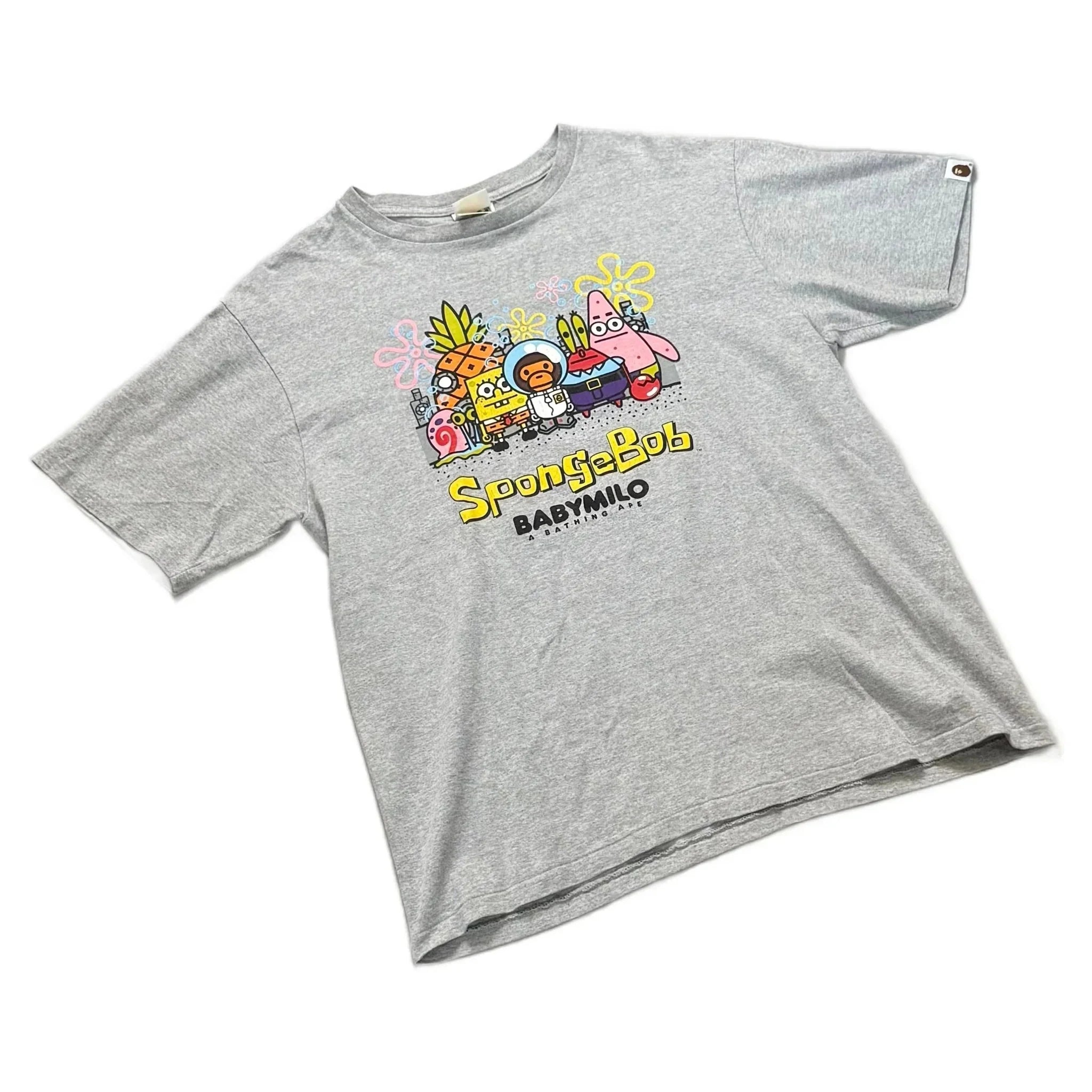 Grey A Bathing Ape (BAPE) x Spongebob Tee - XL | The Streetwear Studio