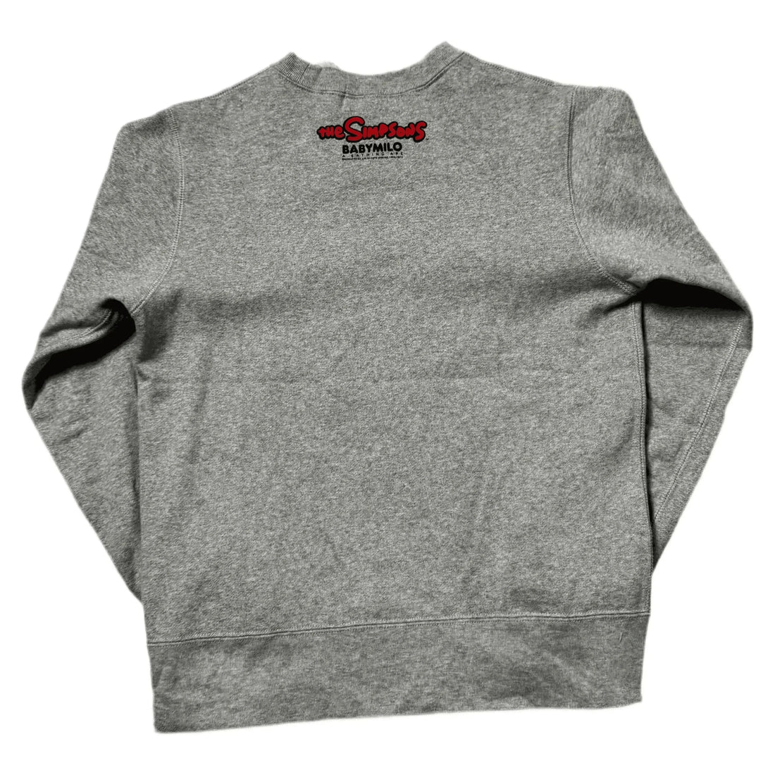 Grey A Bathing Ape (BAPE) x The Simpsons Sweatshirt - S | The Streetwear Studio