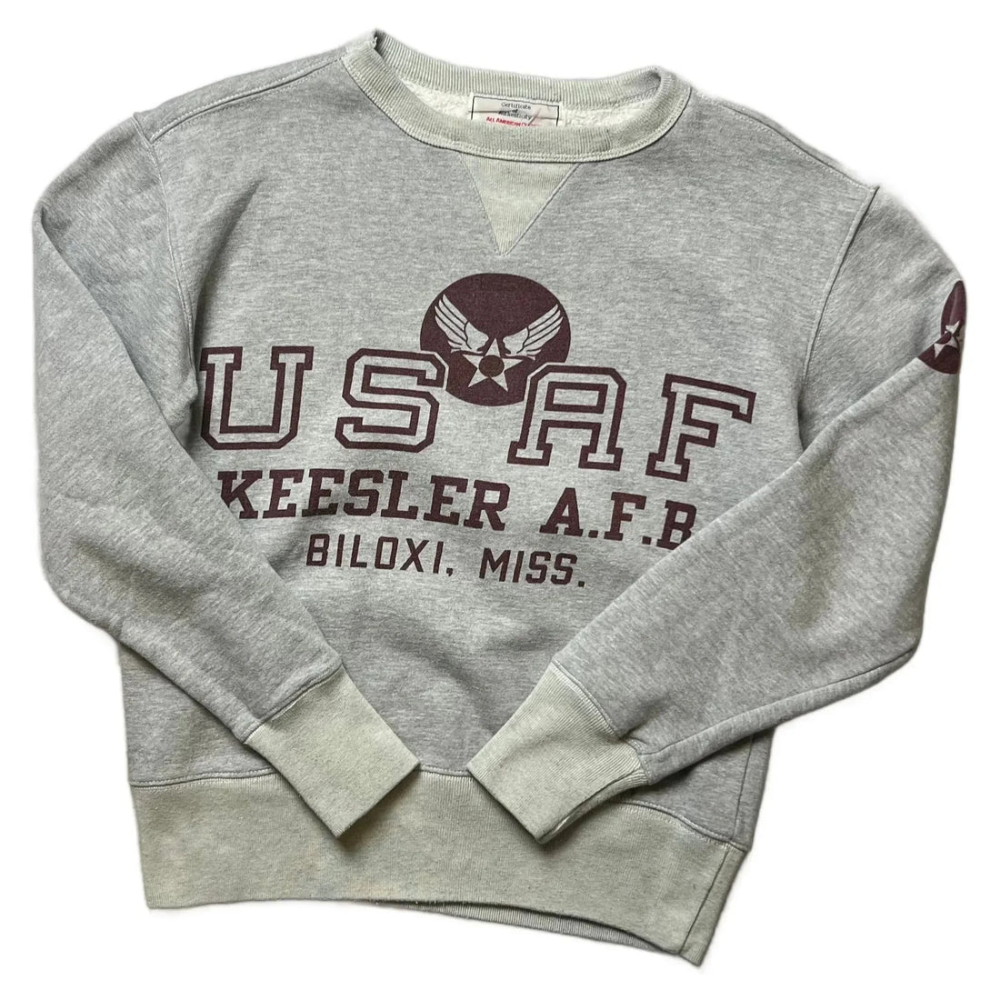 Grey Avirex Sweatshirt - L | The Streetwear Studio