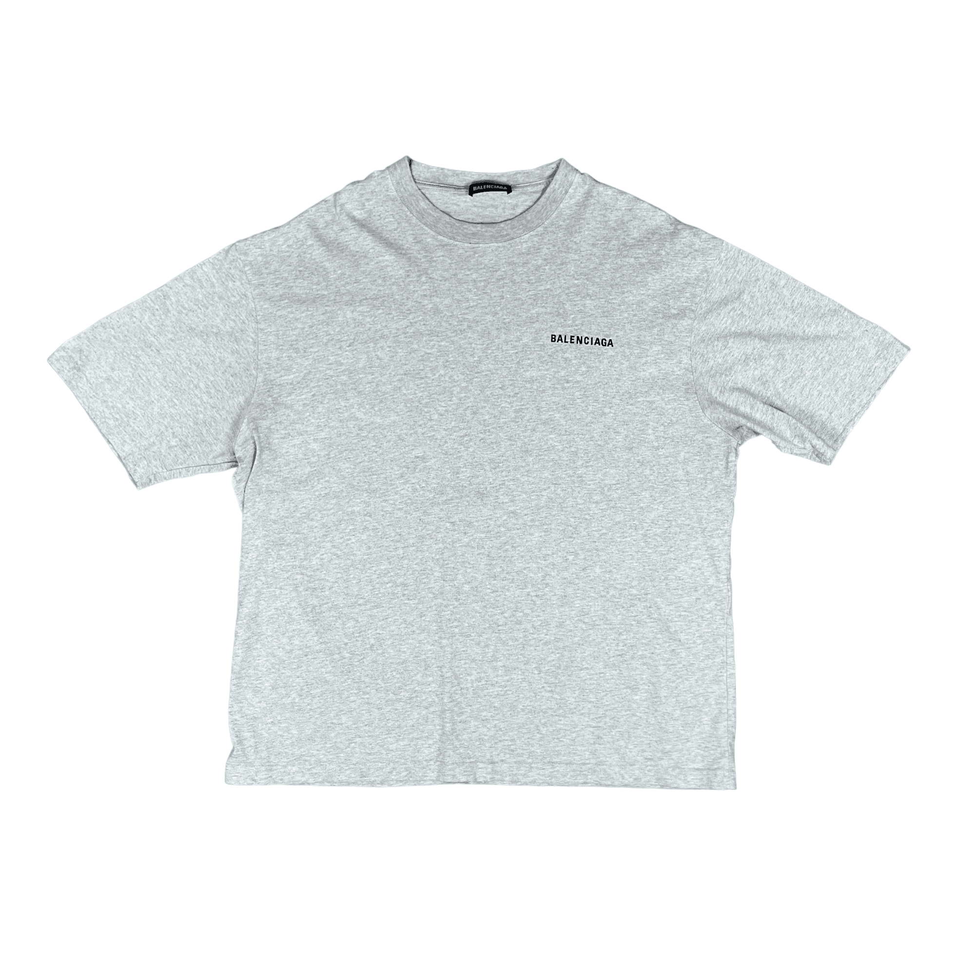 Grey Balenciaga Tee - Large - The Streetwear Studio