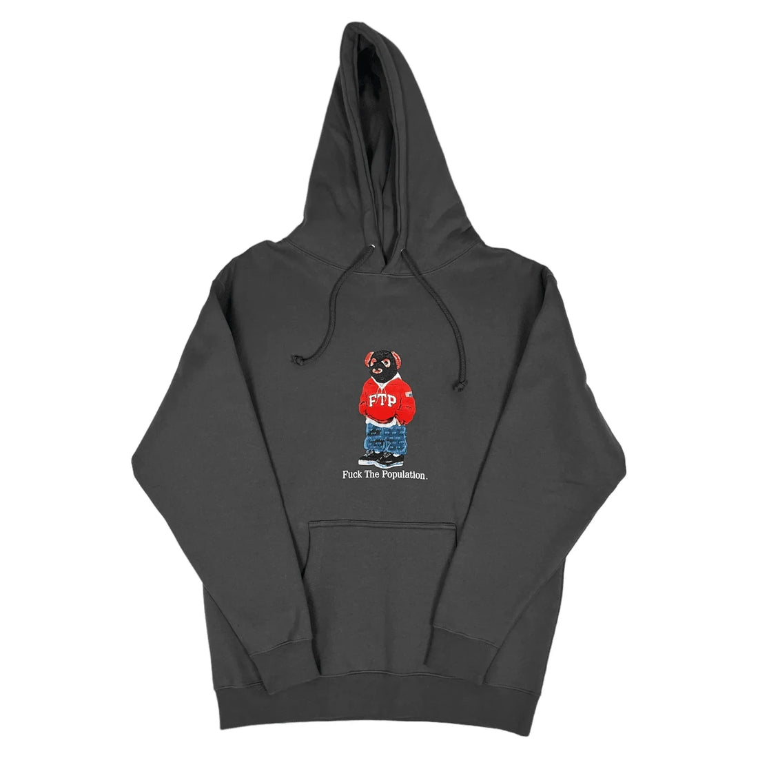 Grey Charcoal FTP Bear Hoodie - M | The Streetwear Studio