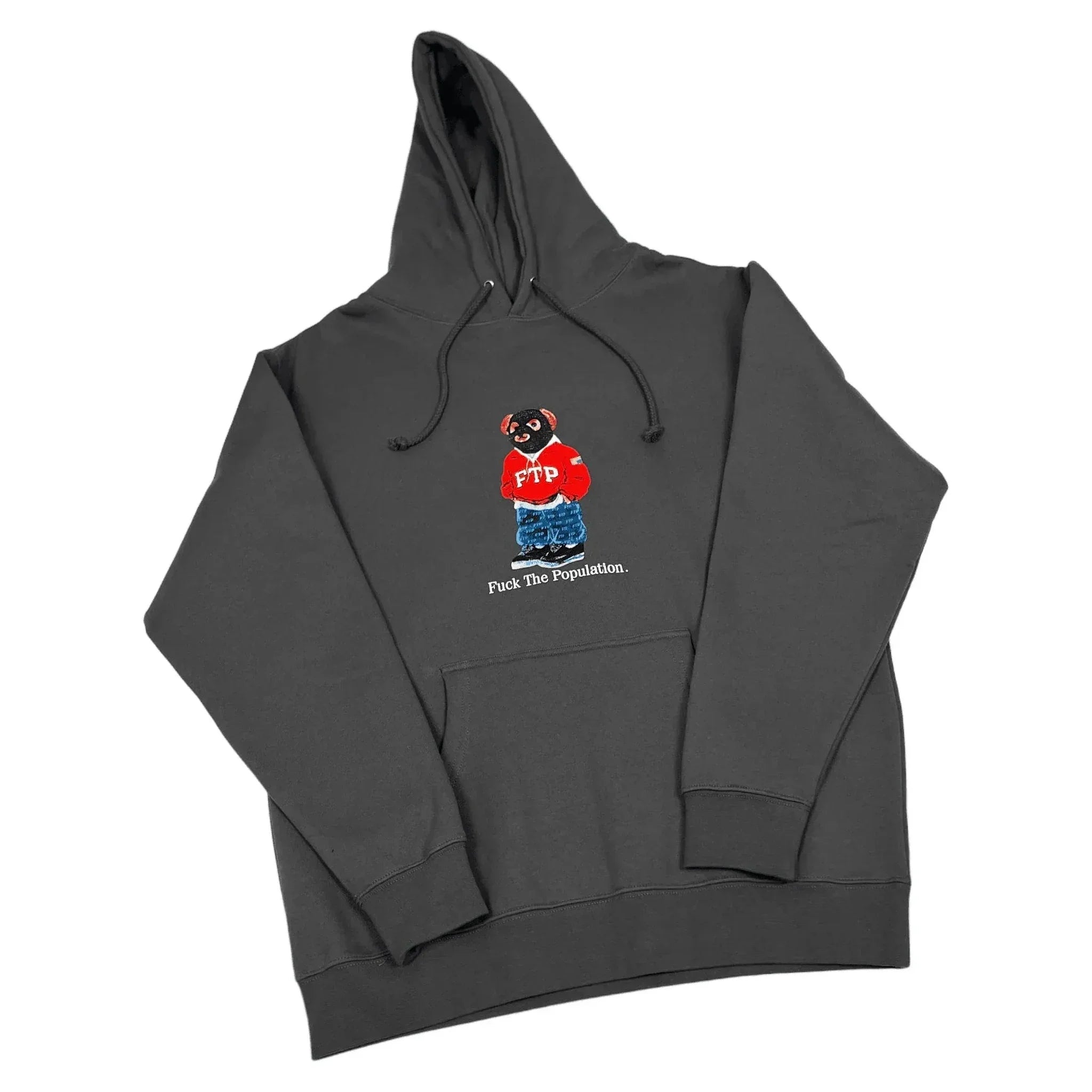 Grey Charcoal FTP Bear Hoodie - M | The Streetwear Studio