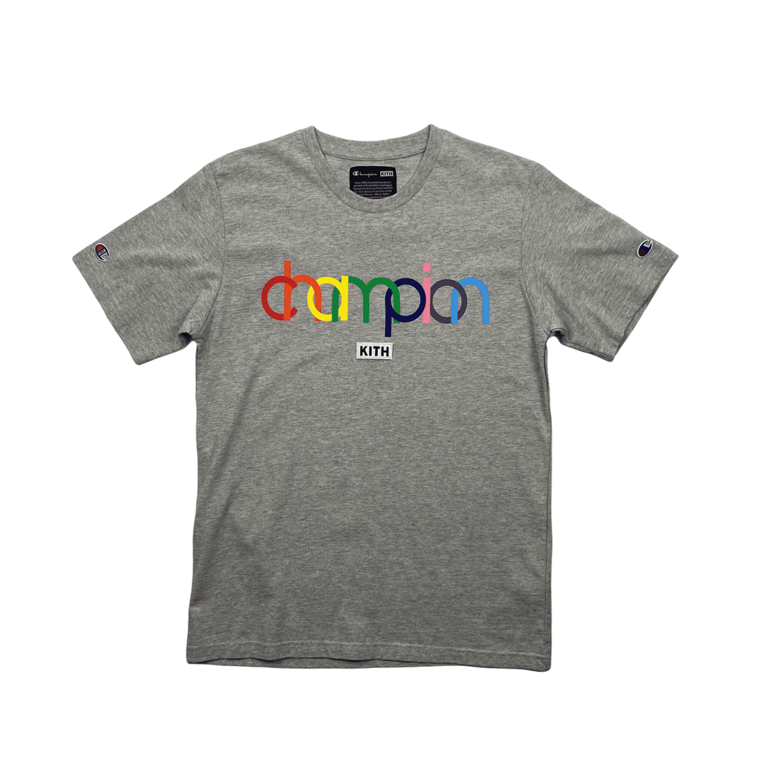 Grey Kith x Champion Tee - Small - The Streetwear Studio