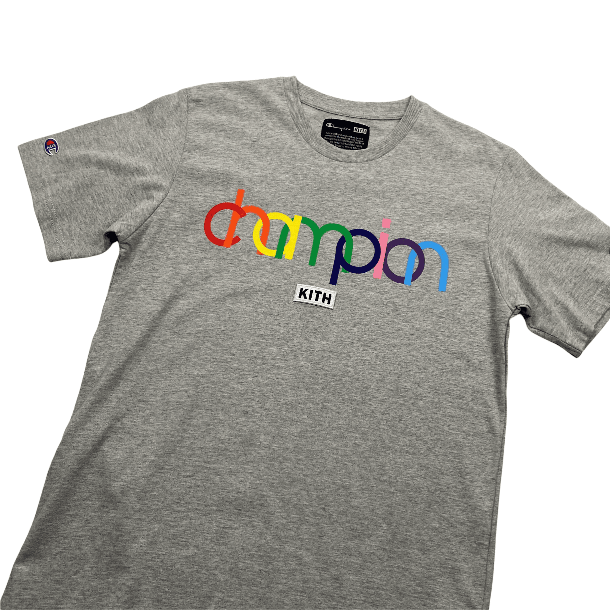 Grey Kith x Champion Tee - Small - The Streetwear Studio