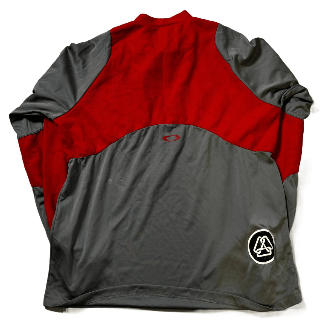 Grey + Red Oakley Long Sleeve Tee - L | The Streetwear Studio