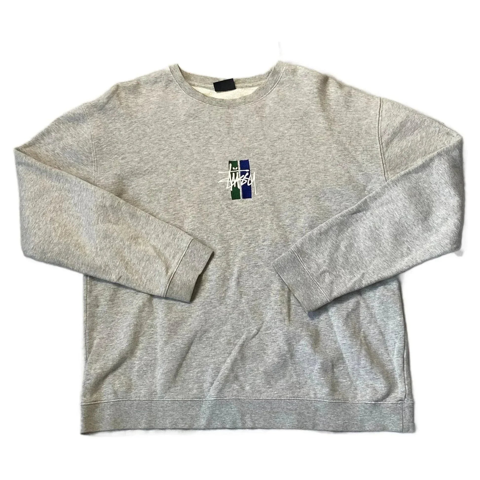 Grey Stussy Sweatshirt - L | The Streetwear Studio